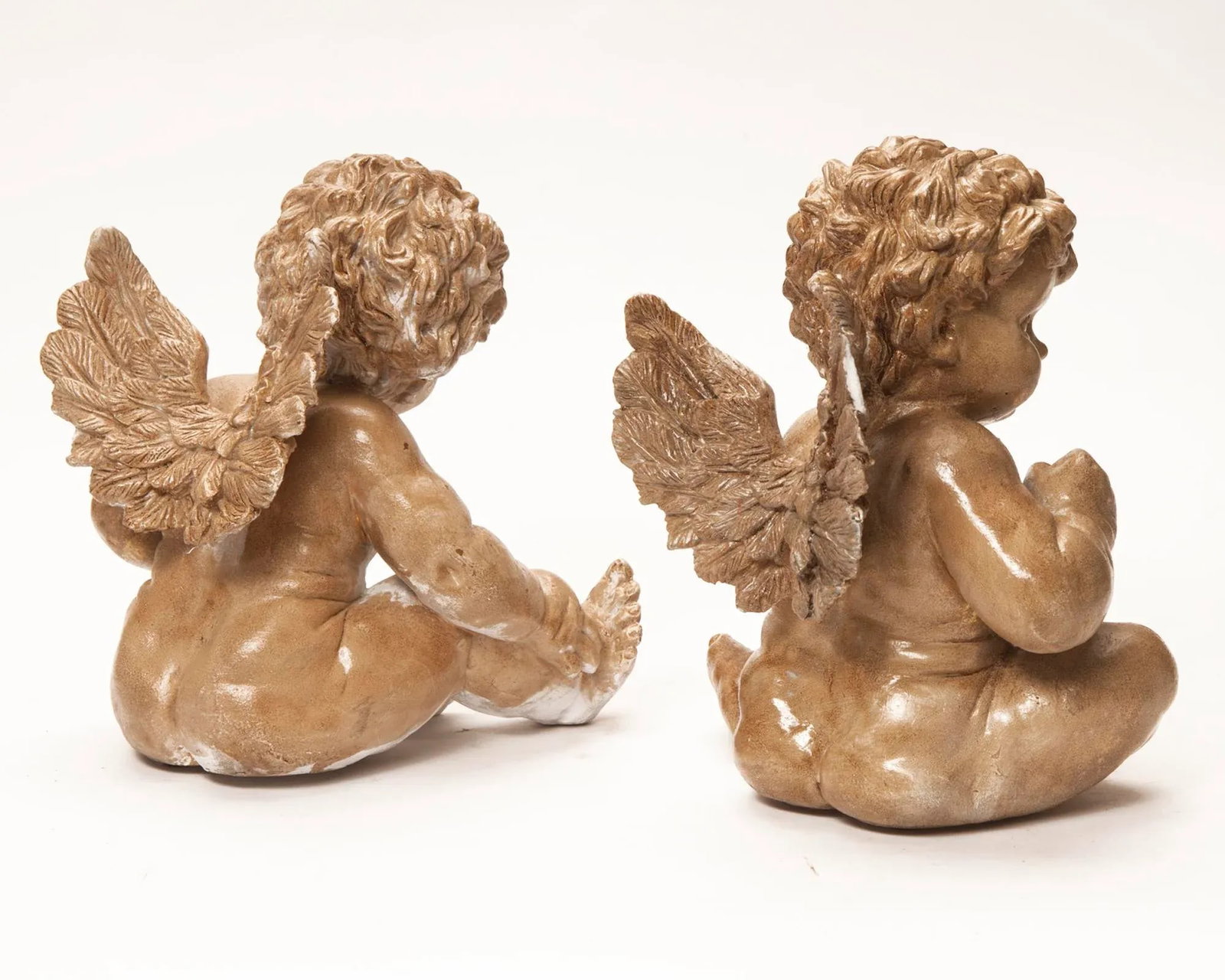 1980s Cast Renaissance Angels - a Pair - 3