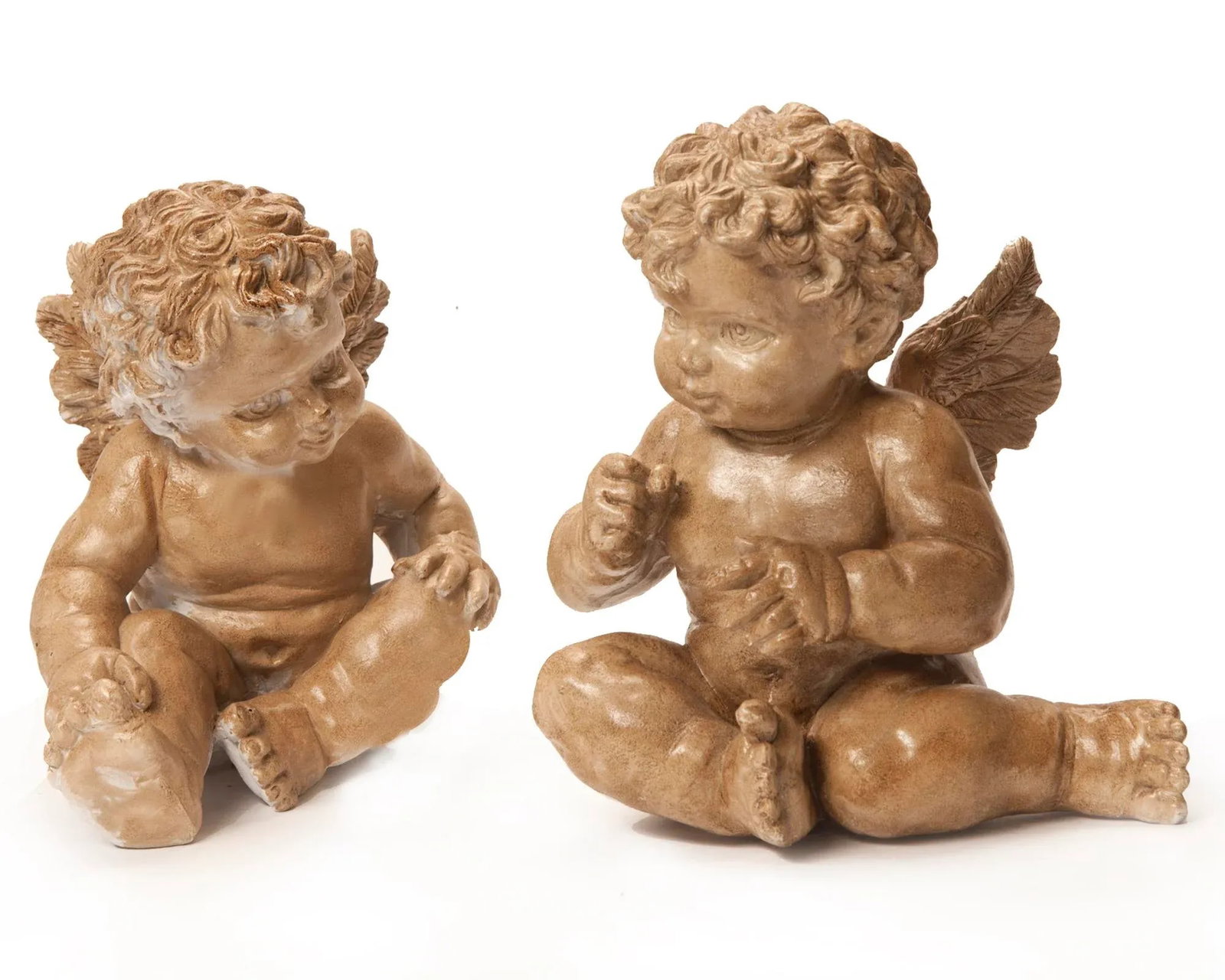 1980s Cast Renaissance Angels - a Pair - 7