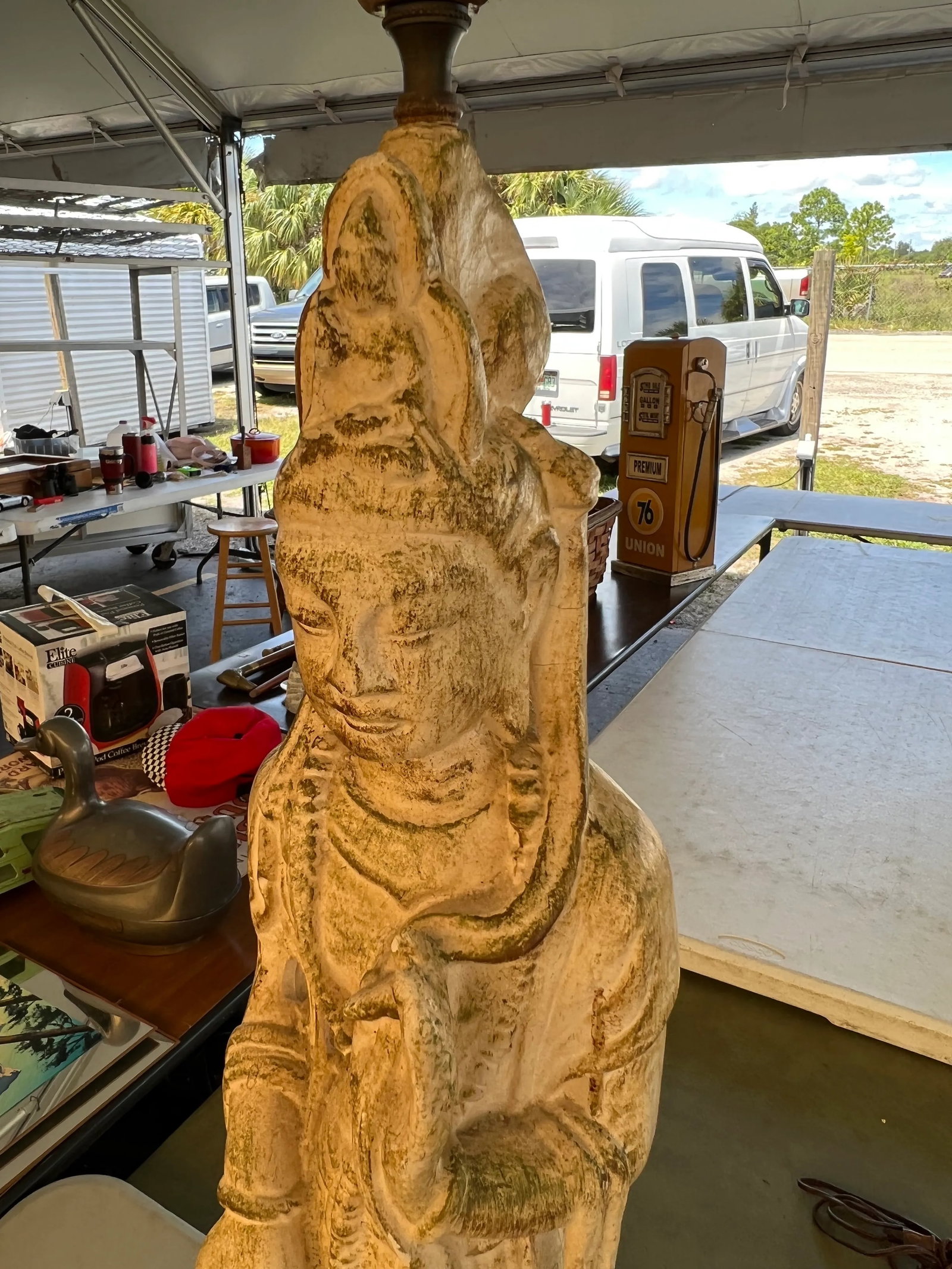 Early 20th Century Asian Quan Yin Lamp - 2