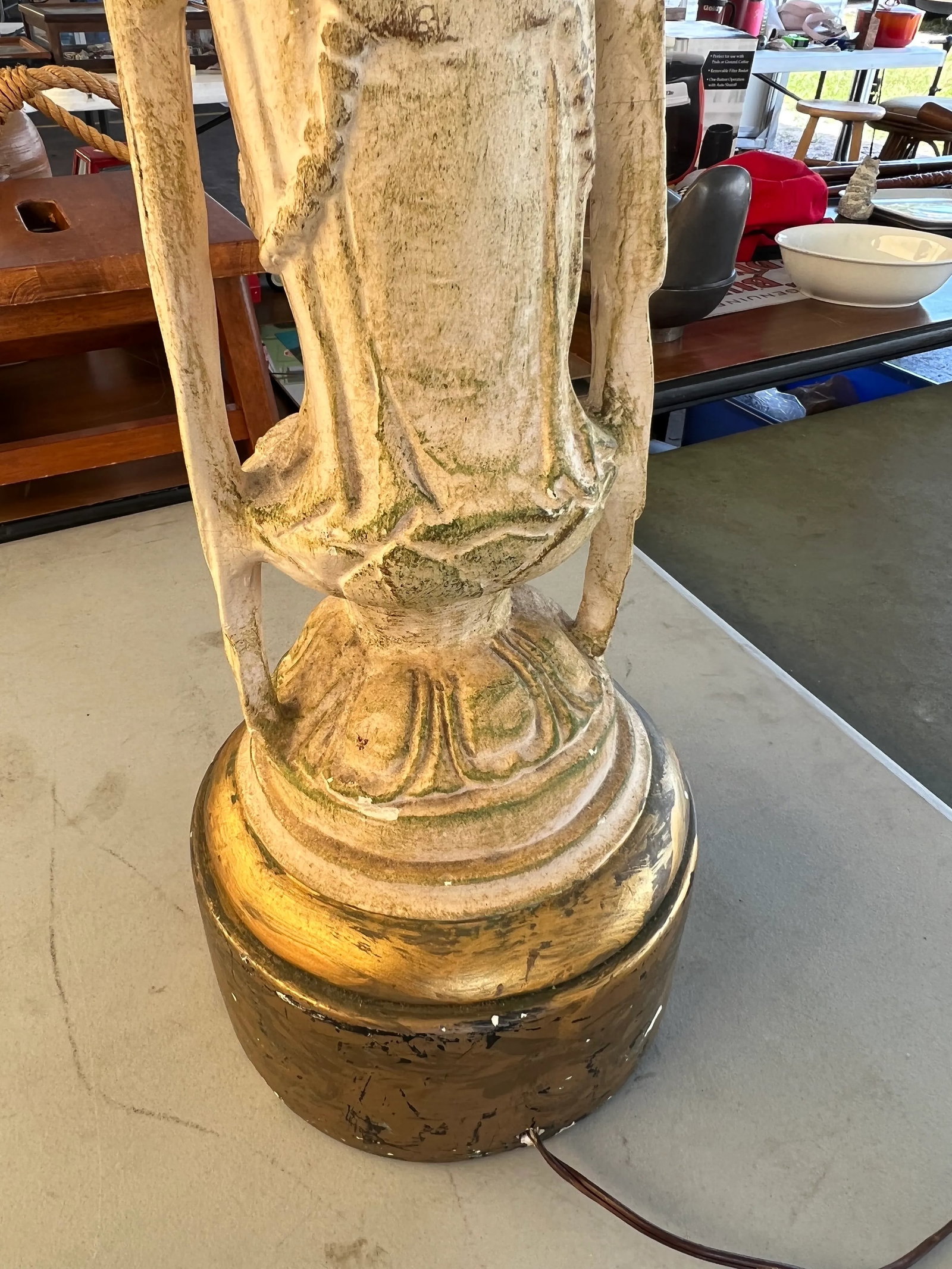 Early 20th Century Asian Quan Yin Lamp - 4