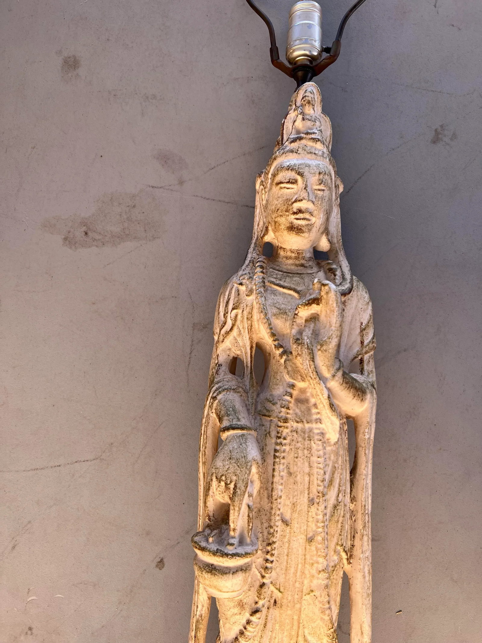 Early 20th Century Asian Quan Yin Lamp - 6