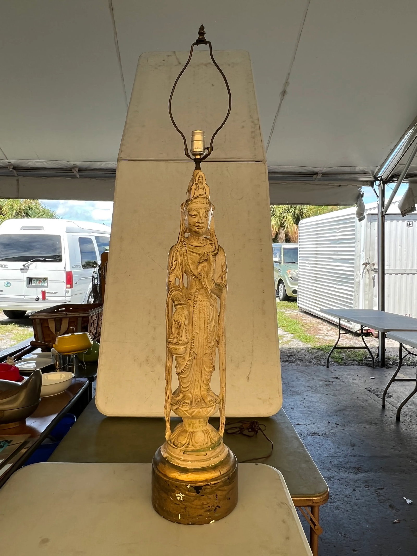 Early 20th Century Asian Quan Yin Lamp - 8