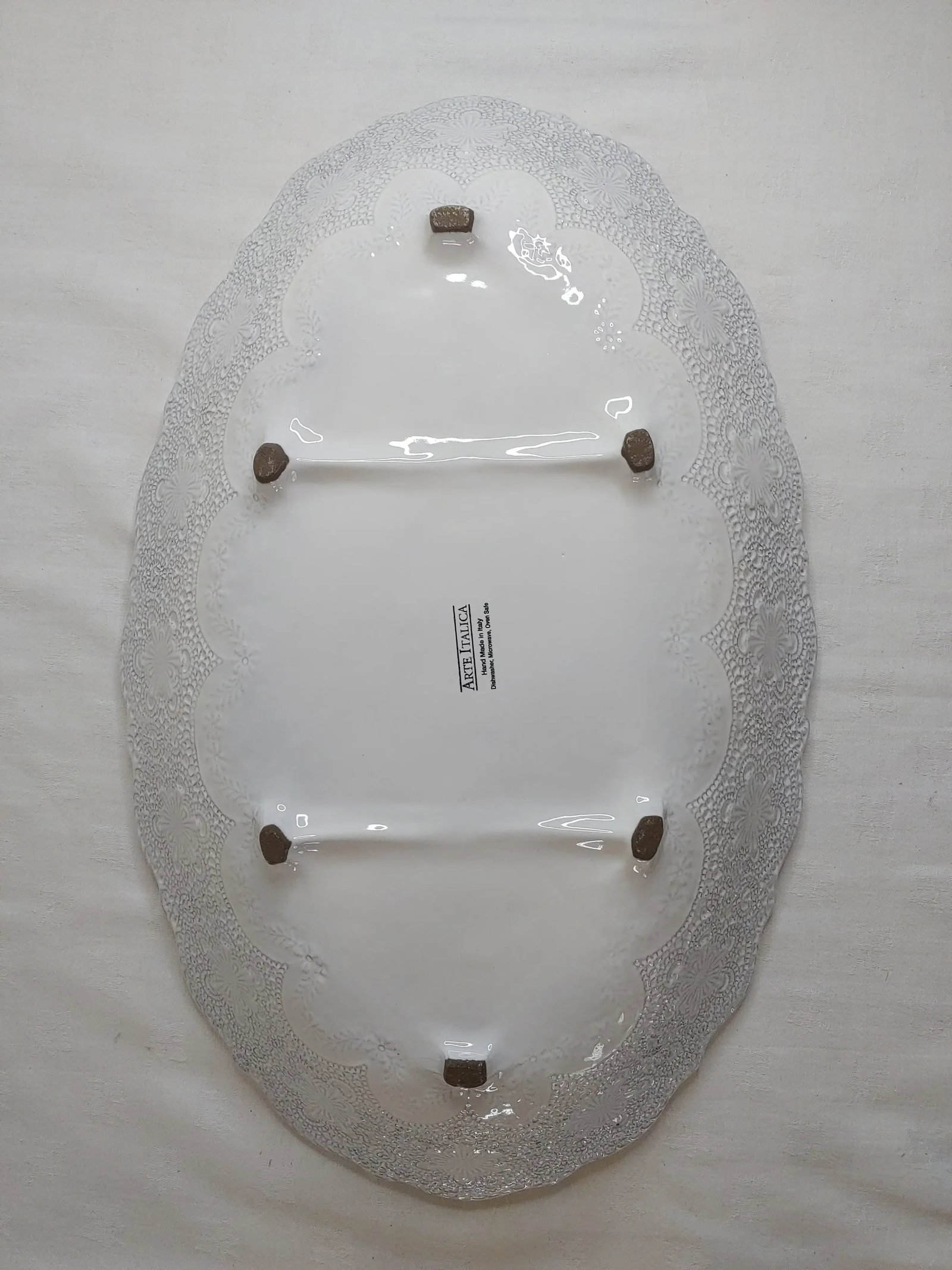 Contemporary Arte Italica Merletto Lace Platter - 6