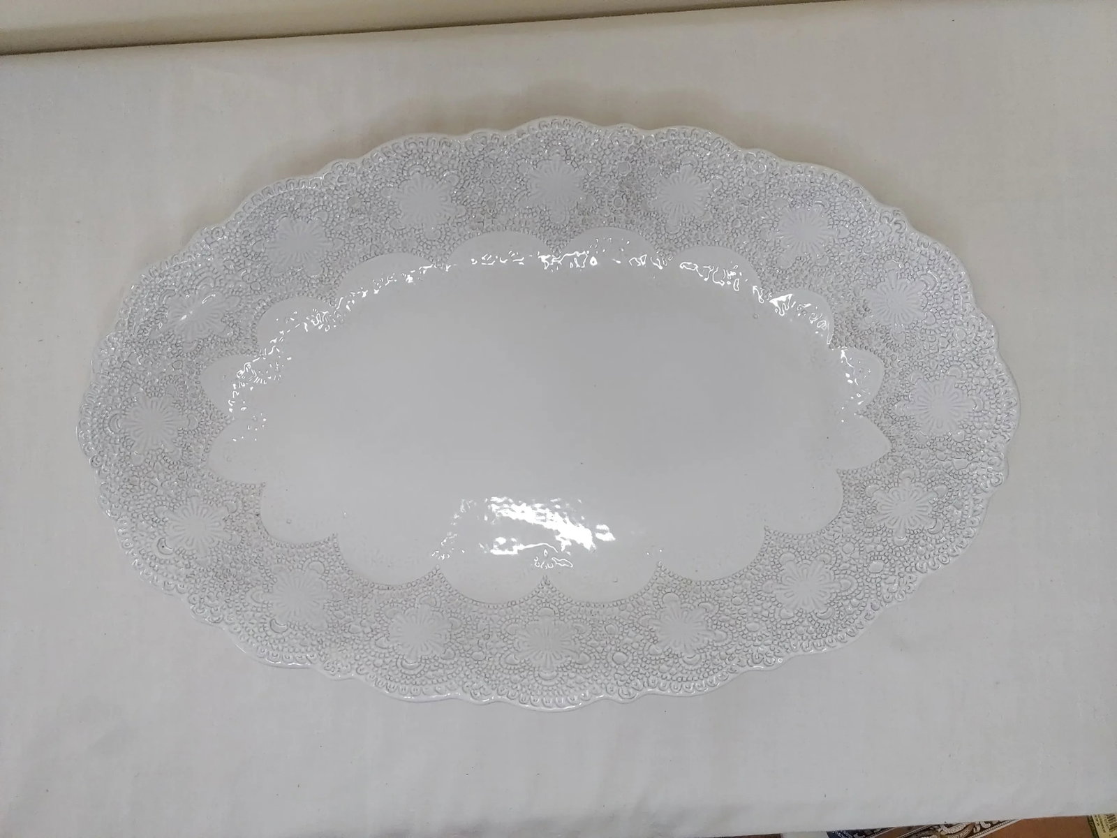 Contemporary Arte Italica Merletto Lace Platter - 8