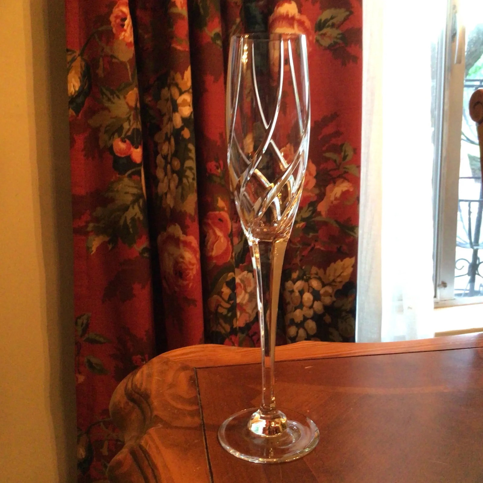 Vintage Mikasa Cut Crystal Olympus Champagne Flutes-Set of 6 - 2