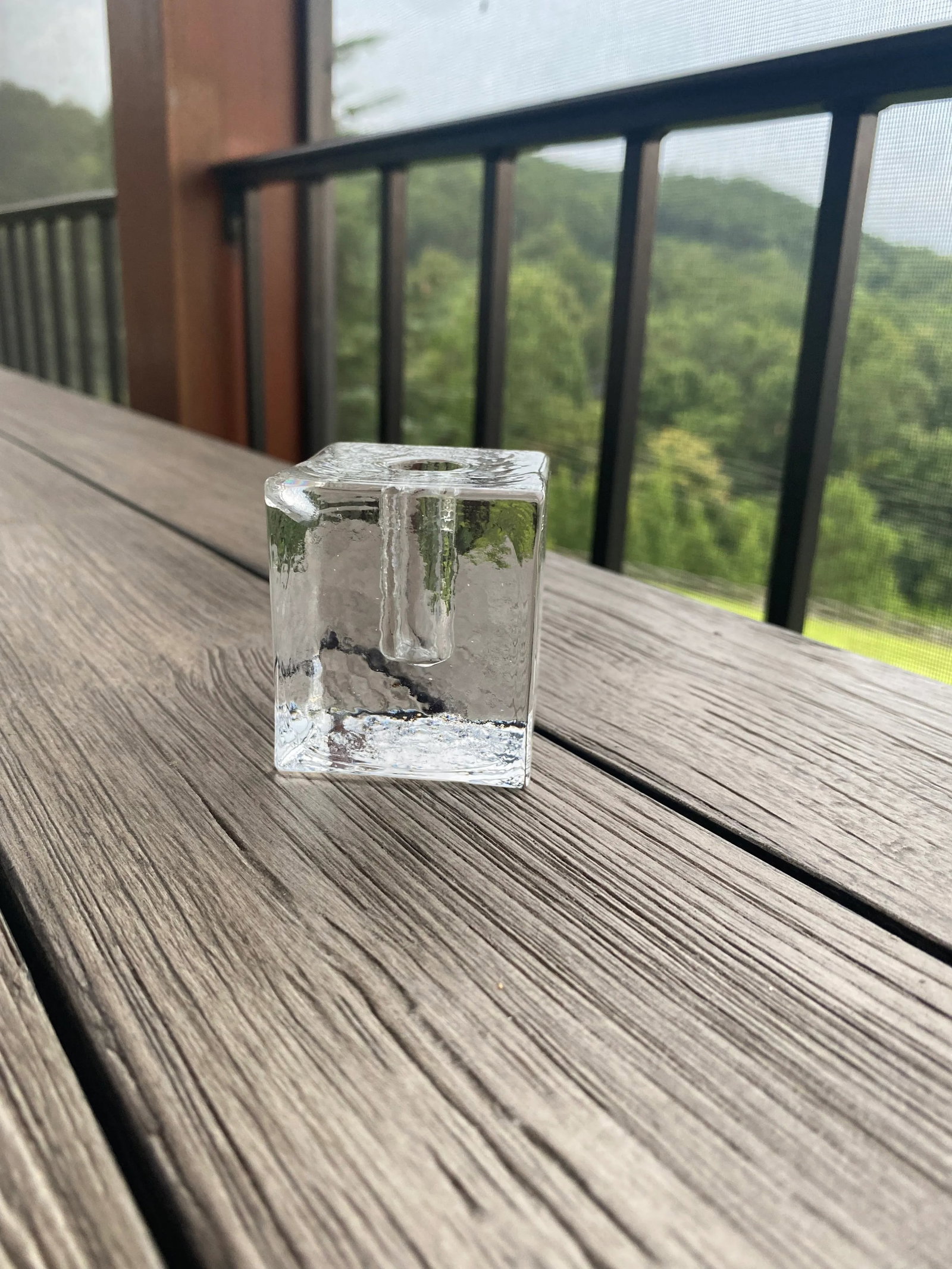 1970s Vintage Crystal Block Candle Holders, Wiesenthalhutte Germany- Set of 3 - 5