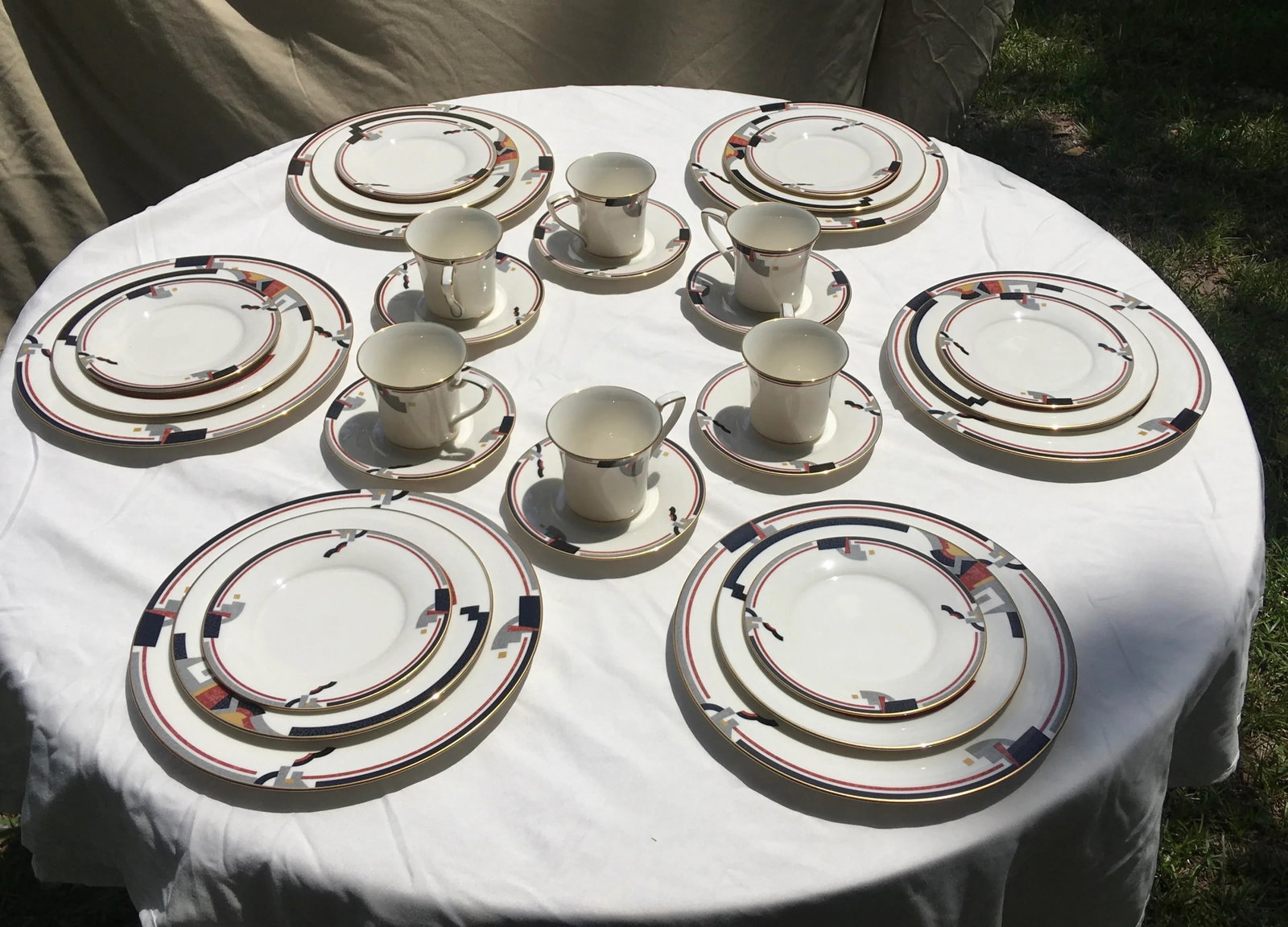 1990's Noritake "Awareness" Place Setting Dinner Set- 30 Pieces - 7