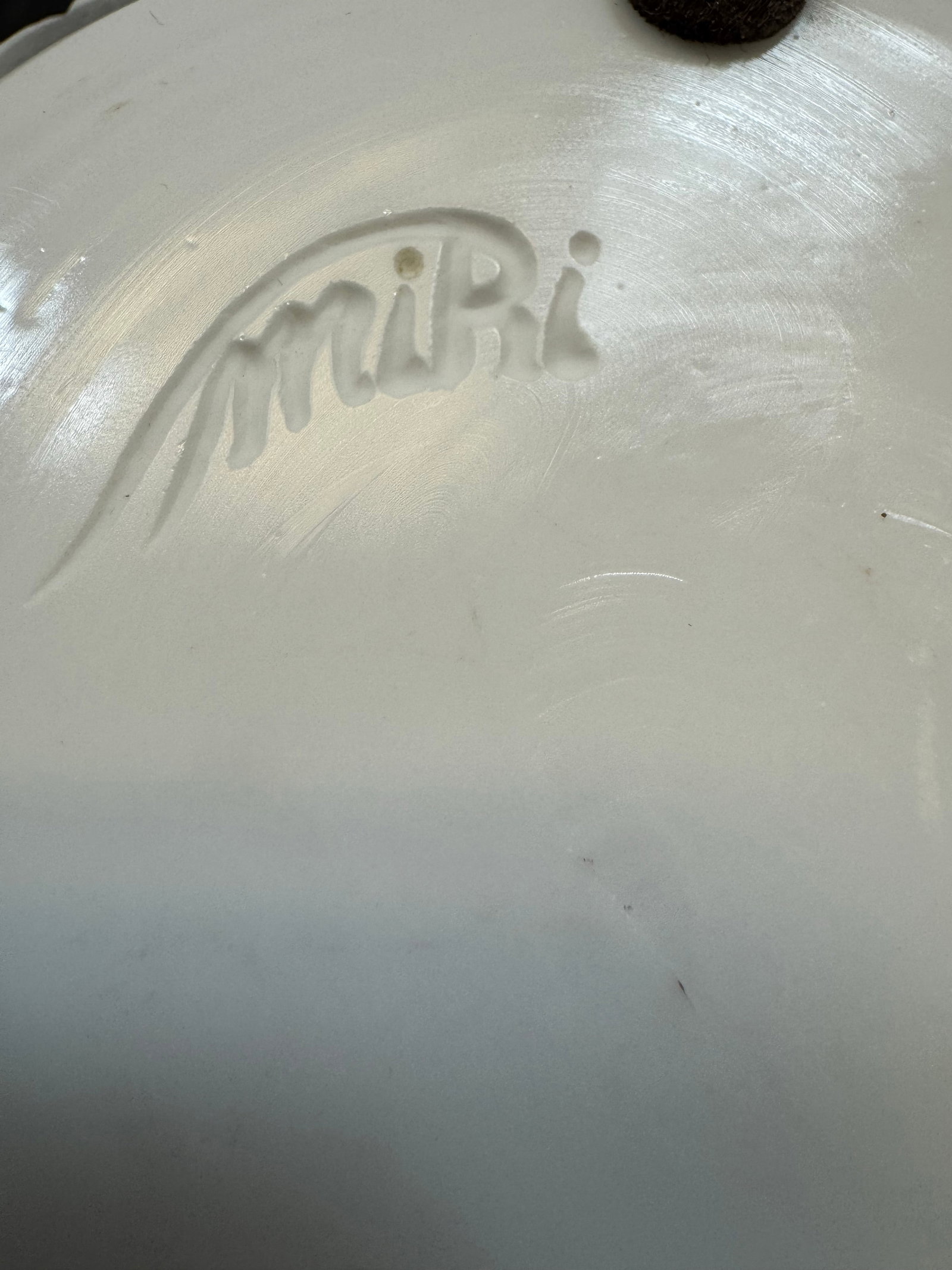 Miri Mara Todi Vase Handmade White Stoneware Carved Texture California Pottery - 2