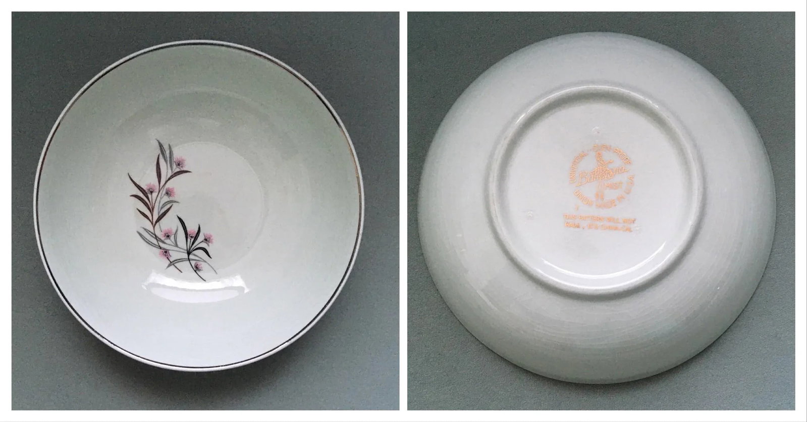 Vintage Ballerina Mist Pale Green Dinner Set- 13 Pieces - 10
