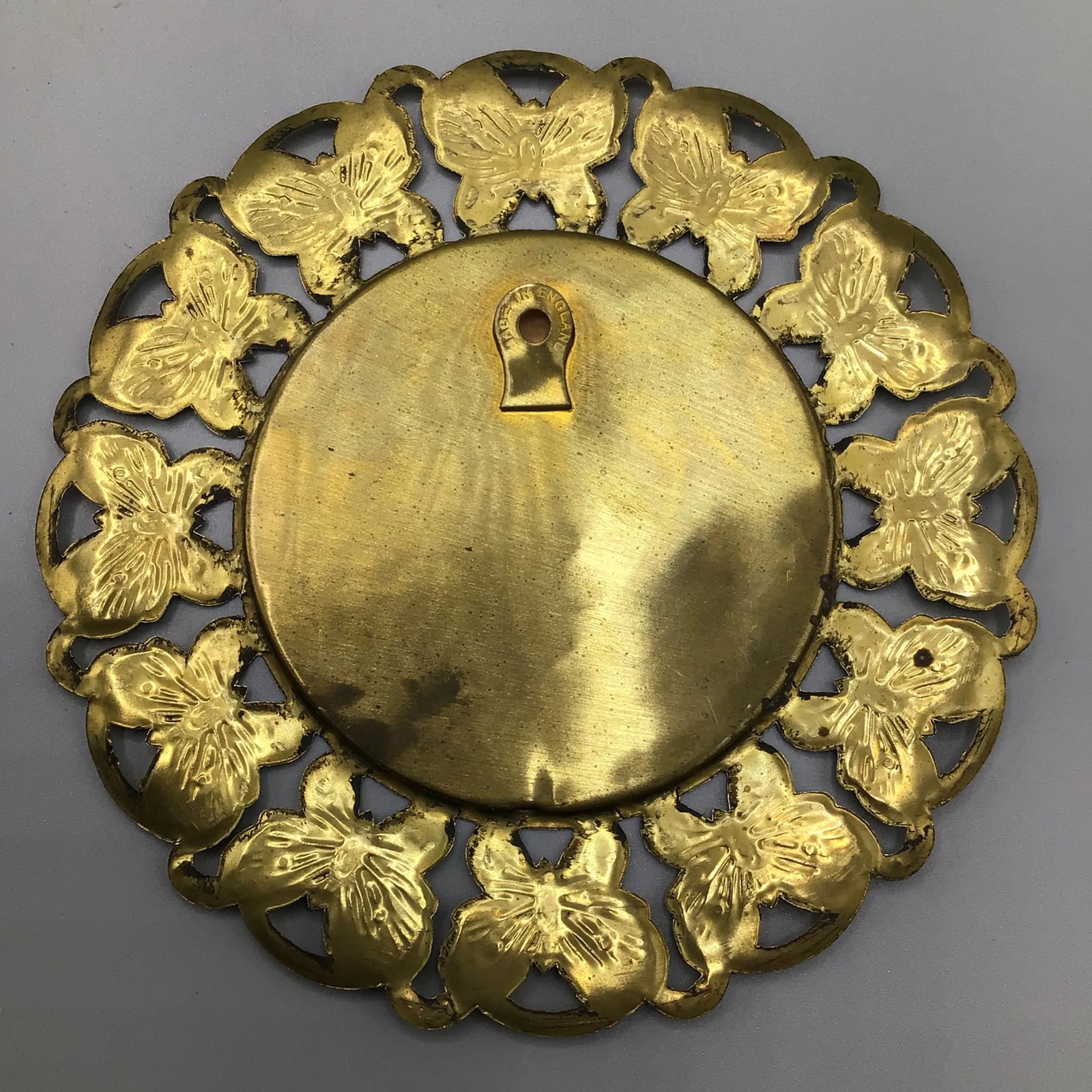 Wall Plates Influential Composers Stamped on Yellow Brass and Butterfly Filigree Made in England-Set - 3