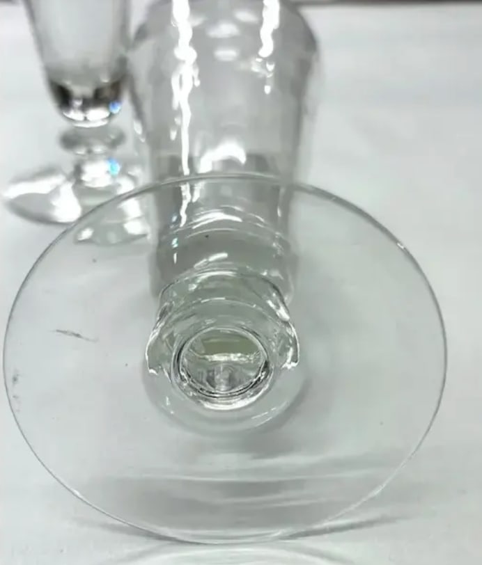 Set of 4 Mid Century Etched Glass Pilsner Beer, Cocktail Glasses - 5
