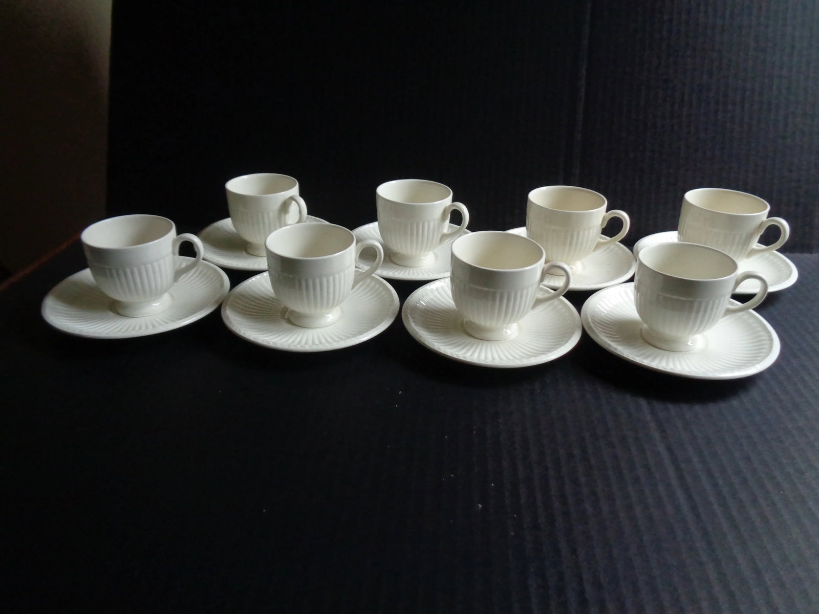 Mid-Century Wedgwood England Etruria Demitasse Coffee Cups & Saucers Set- 16 Pieces - 5