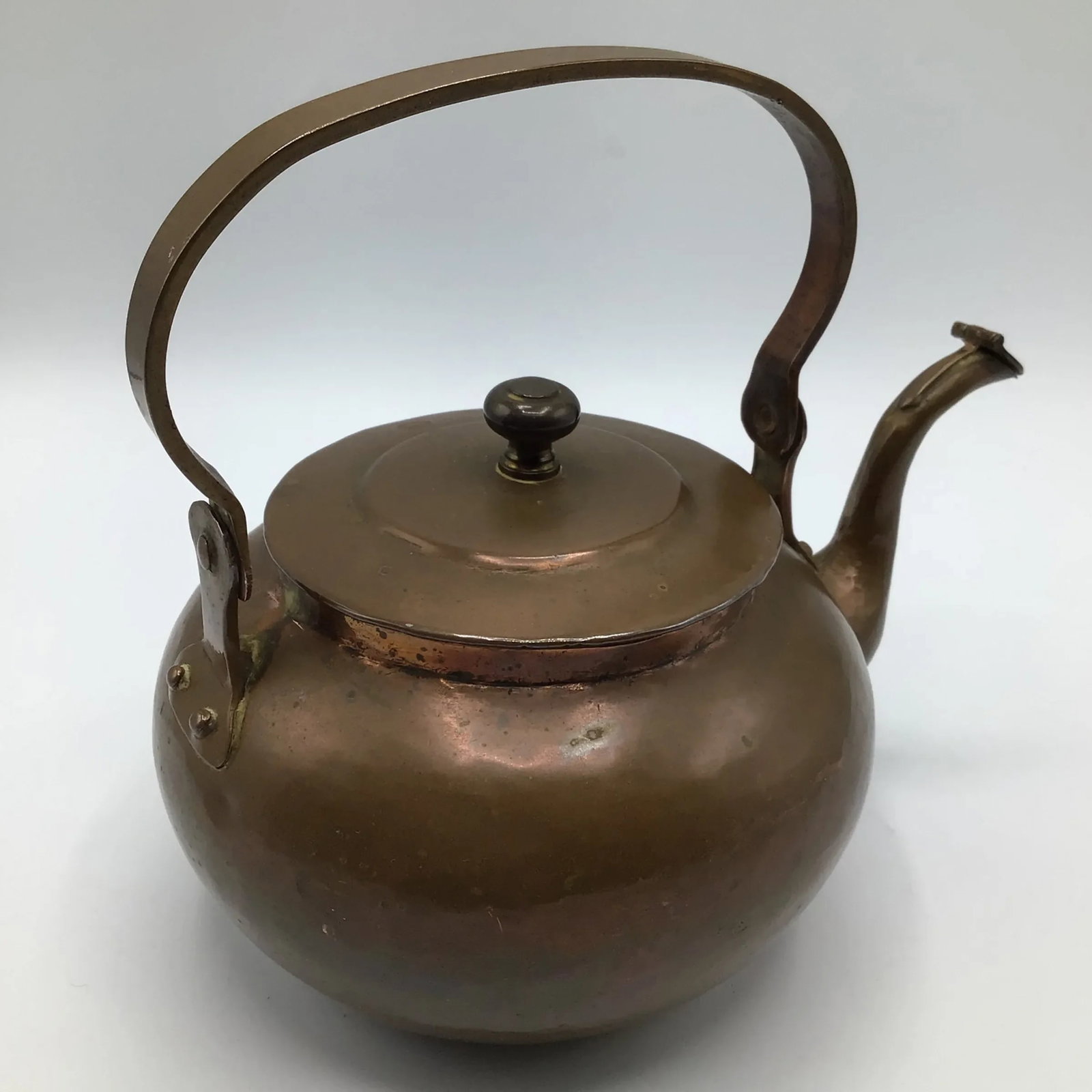 Hand Hammered 1880's Copper Tea Pot - 4