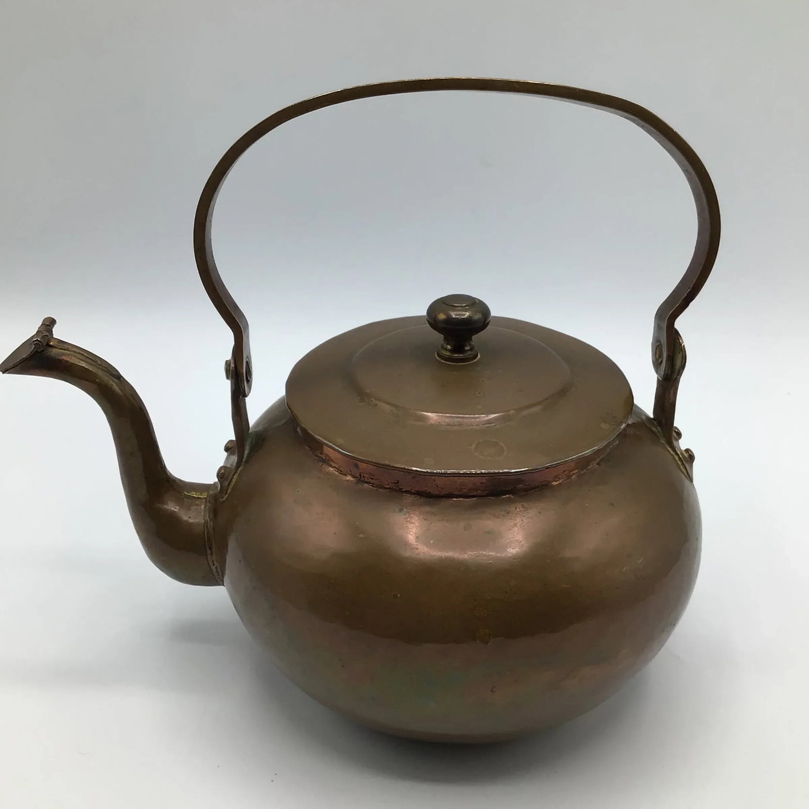 Hand Hammered 1880's Copper Tea Pot - 8