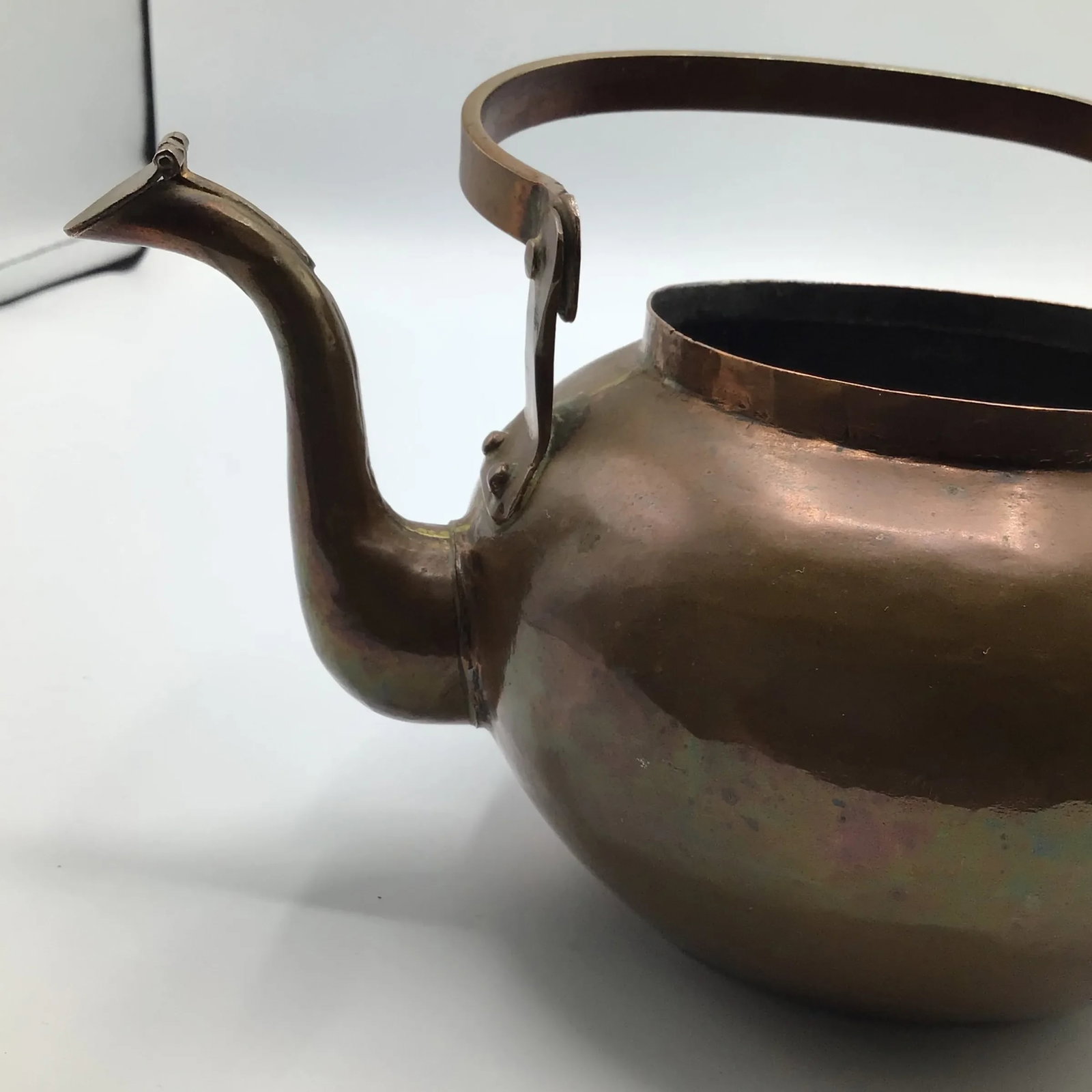 Hand Hammered 1880's Copper Tea Pot - 9