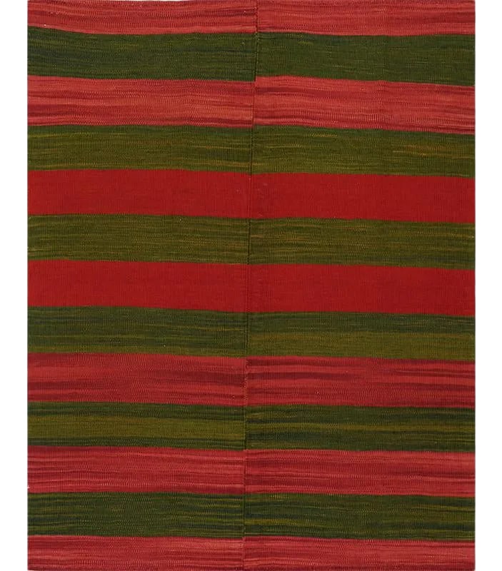 Handwoven Scandinavian Style Persian Kilim Area Rug 3'5'' X 4'3'': This remarkable contemporary Scandinavian Style Kilim area rug features a dramatic pop of electrifying colors in a playfully rich design. The innovative modern use of colors certainly brings a