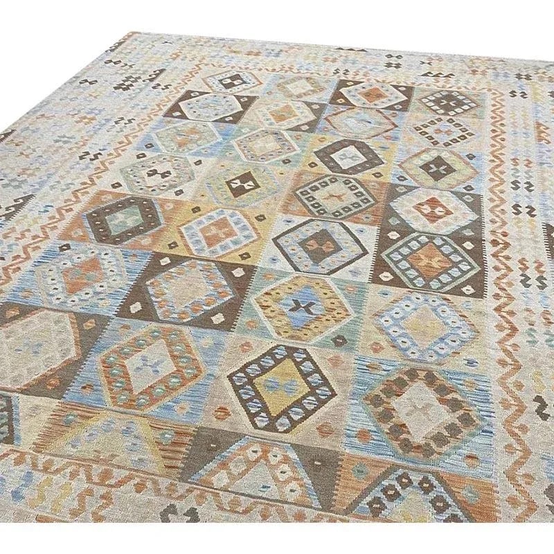 Handwoven Turkish Kilim Area Rug 10'1'' X 13'0'' - 6