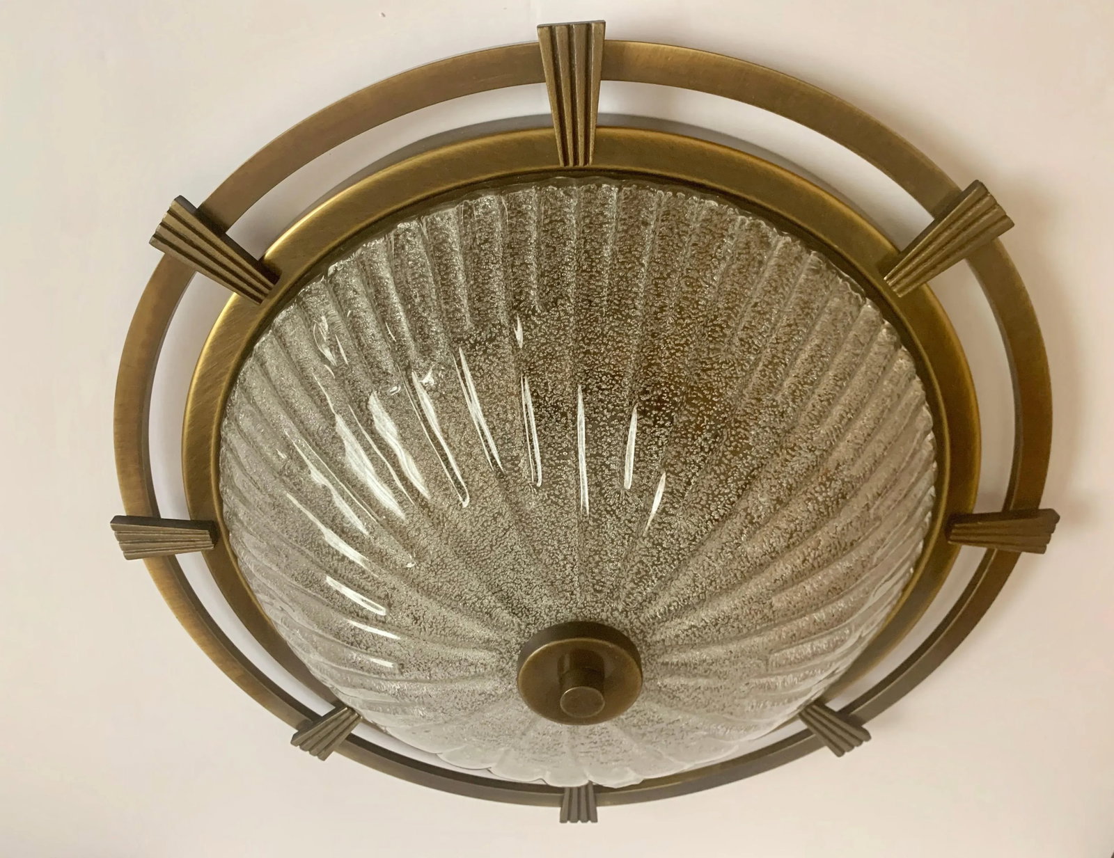 1960s German Nautical Murano Flush Light - 4