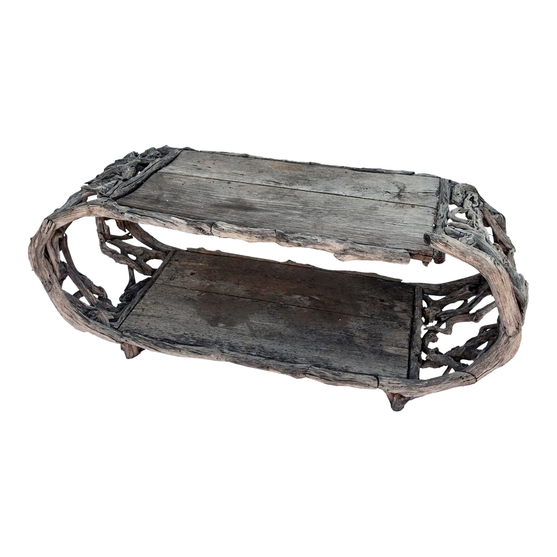 Mid 20th Century Aged Teak and Driftwood Indoor and Outdoor Coffee Table (1 of 9)