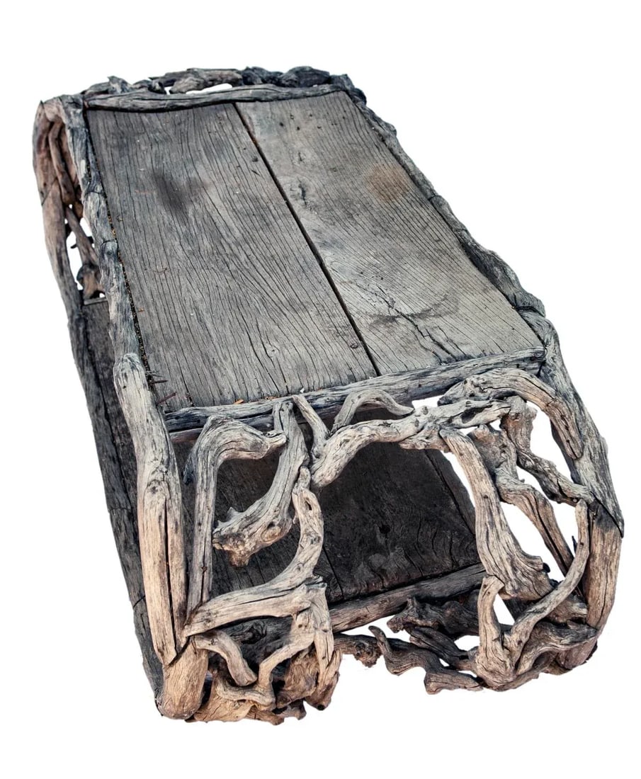 Mid 20th Century Aged Teak and Driftwood Indoor and Outdoor Coffee Table - 3
