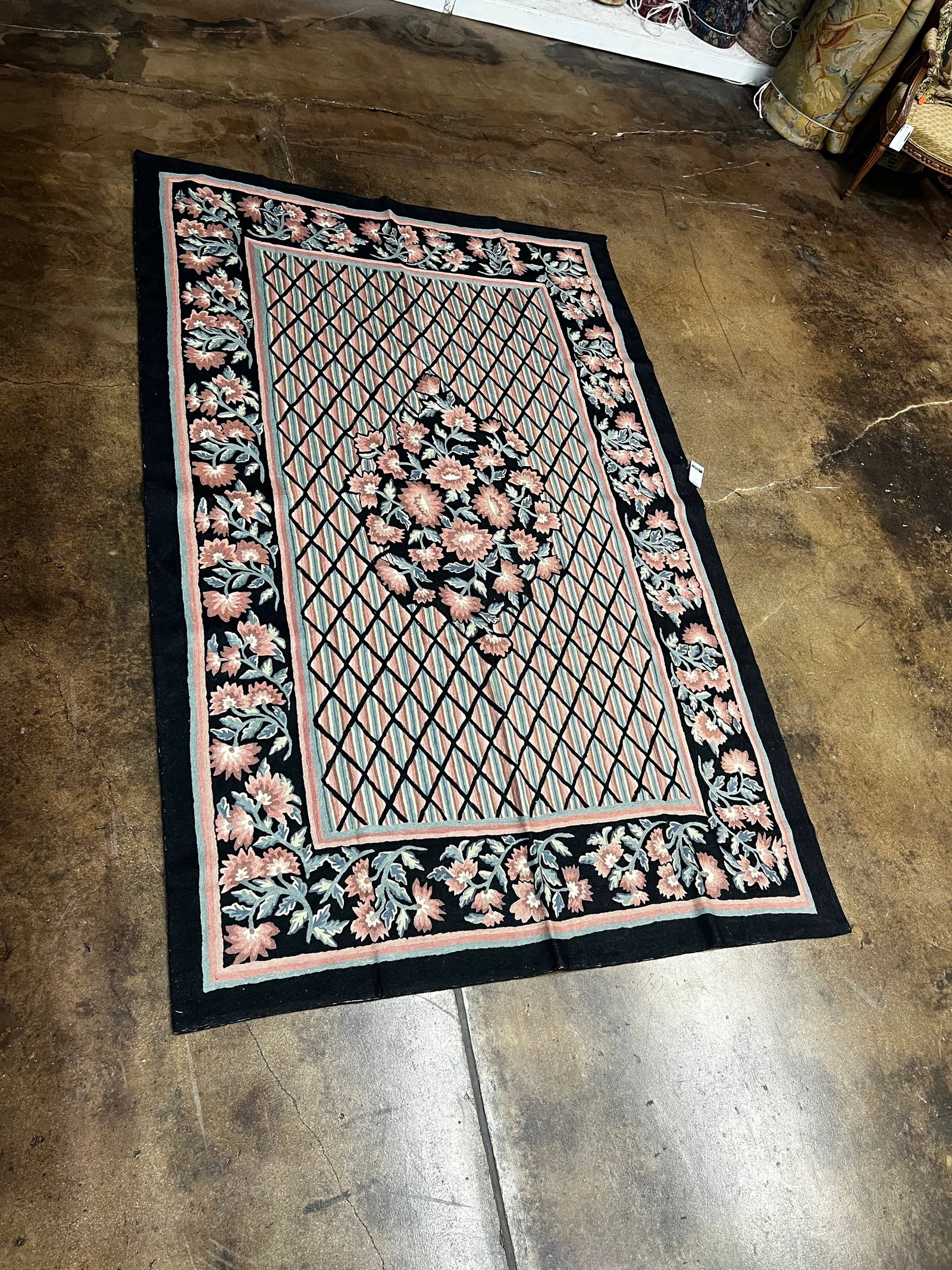 Handwoven Chainstitch Style Rug 5'6" X 8'6" - 2