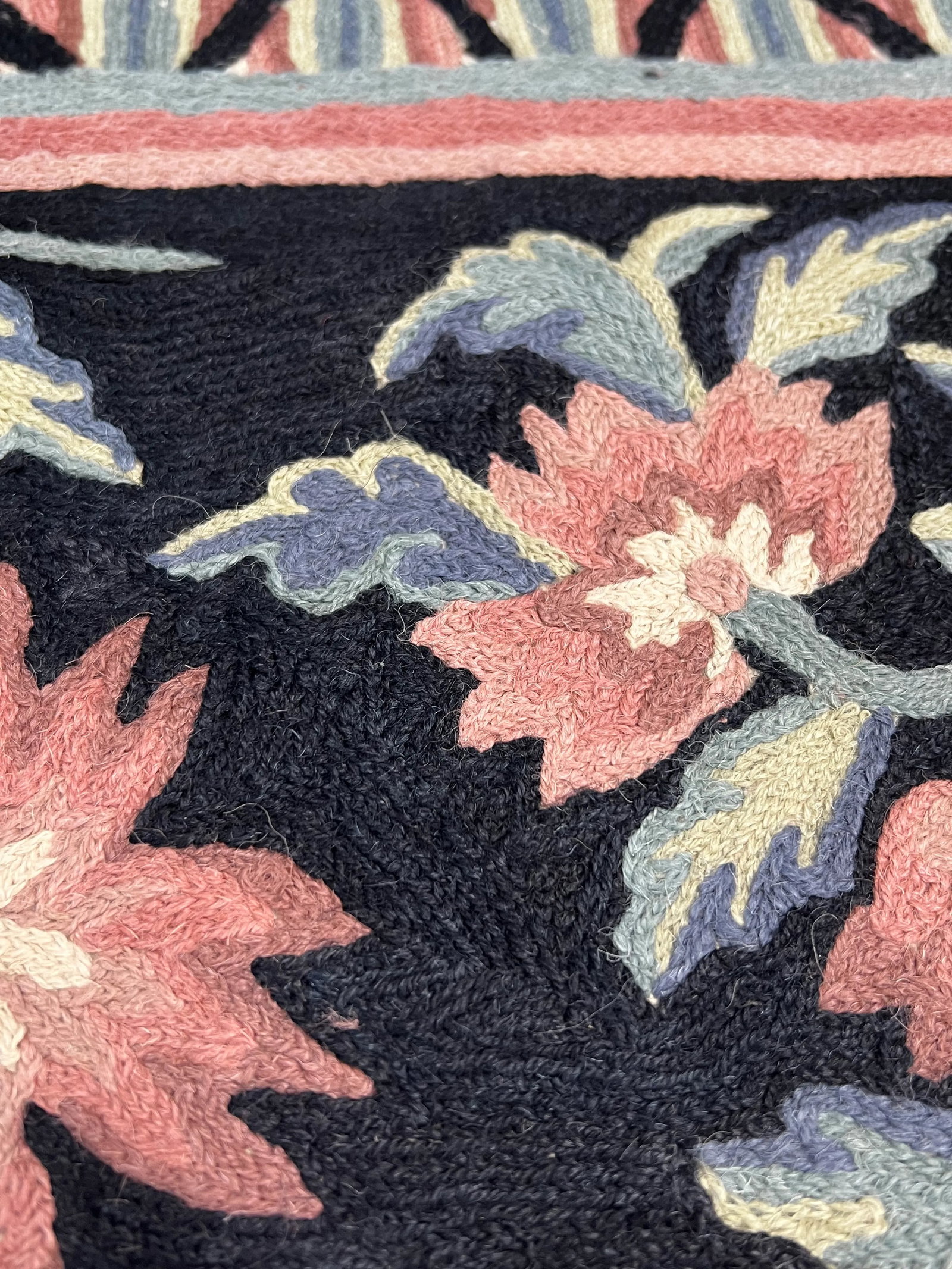 Handwoven Chainstitch Style Rug 5'6" X 8'6" - 5