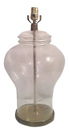 Vintage Murano Bullicante Glass Ginger Jar Table Lamp (1 of 5)