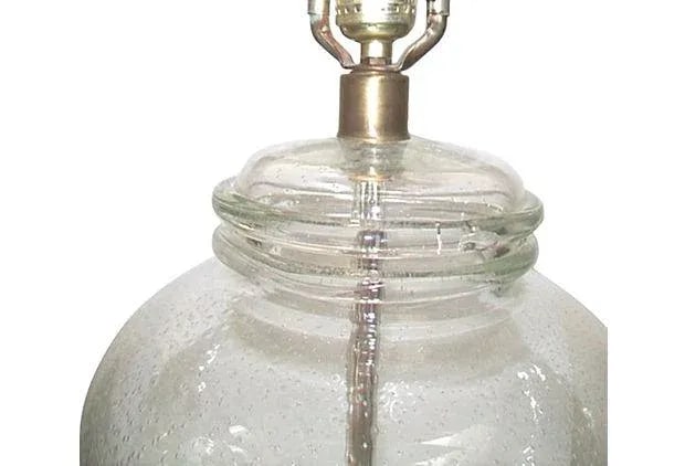 Vintage Murano Bullicante Glass Ginger Jar Table Lamp - 3