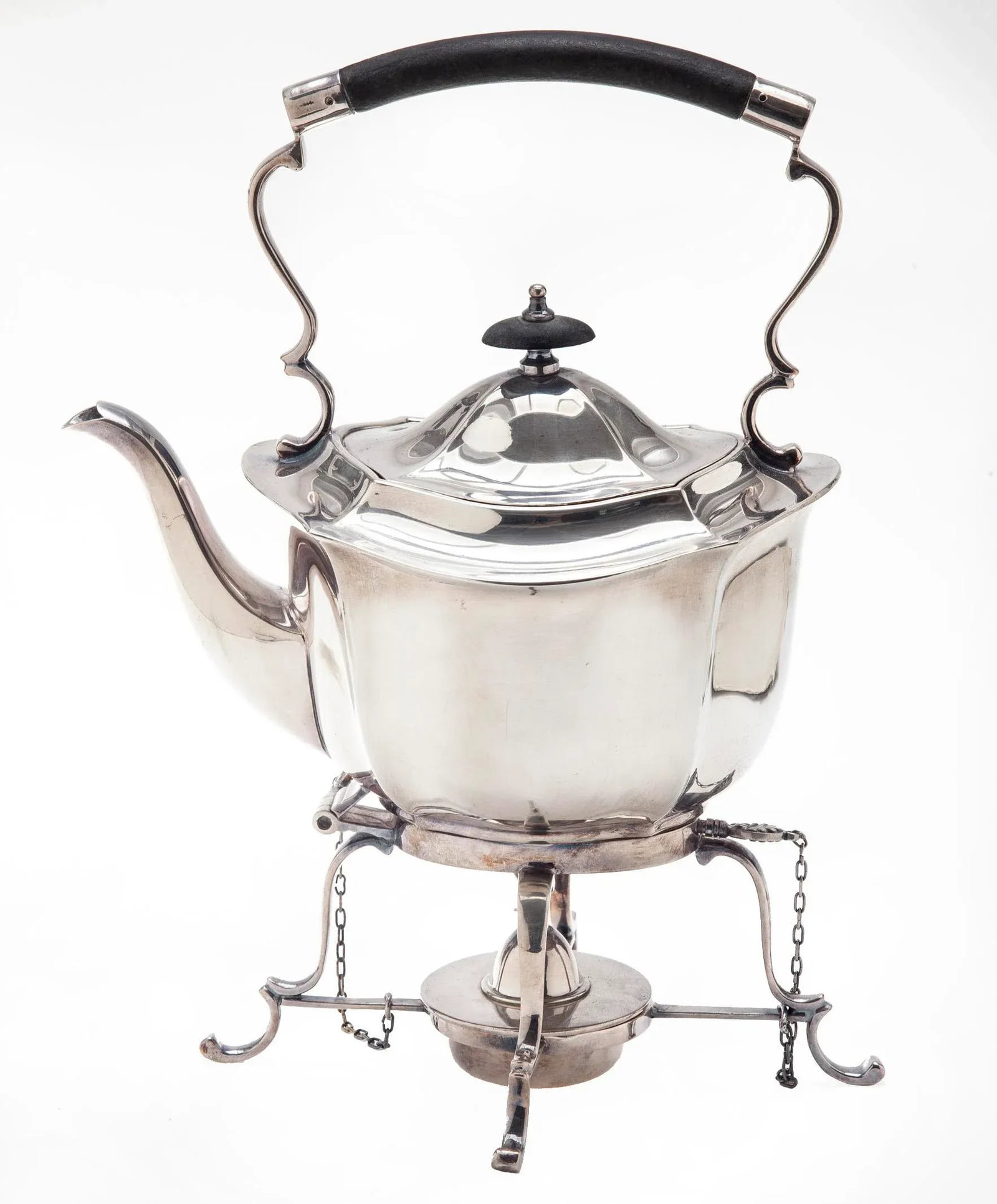 Early 20th Century Silverplate Sheffield English Tea Pot & Warmer - 11