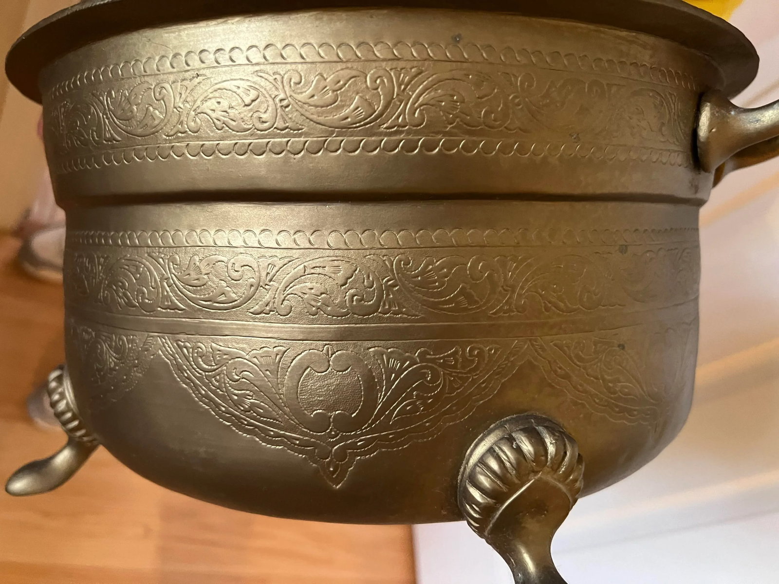 Mid 20th Century Middle Eastern Copper Pot With Brass Burner Pot - 2 Piece Set - 5