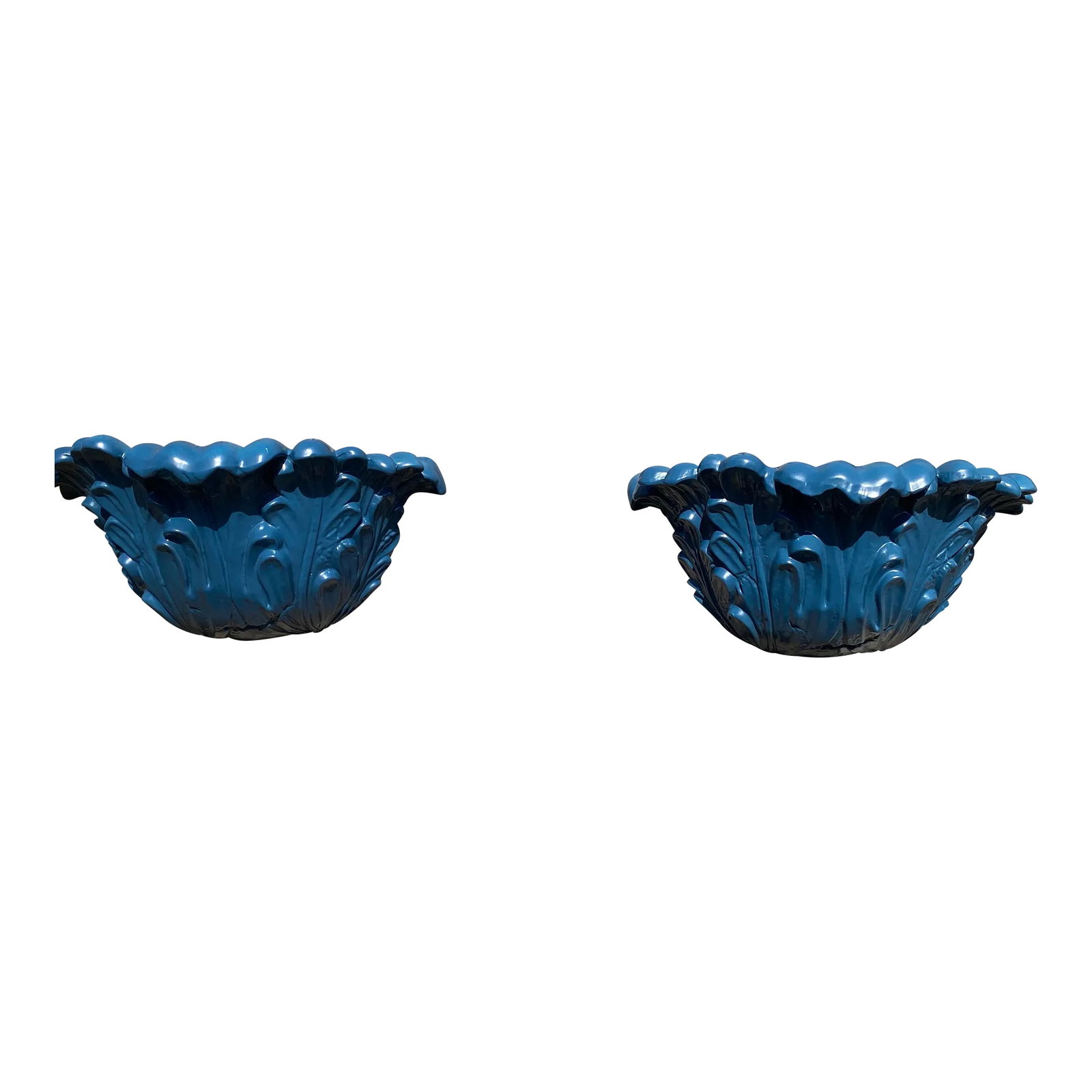 Vintage Ceramic Leaf Light Wall Sconces- Newly Lacquered Finish. (1 of 7)