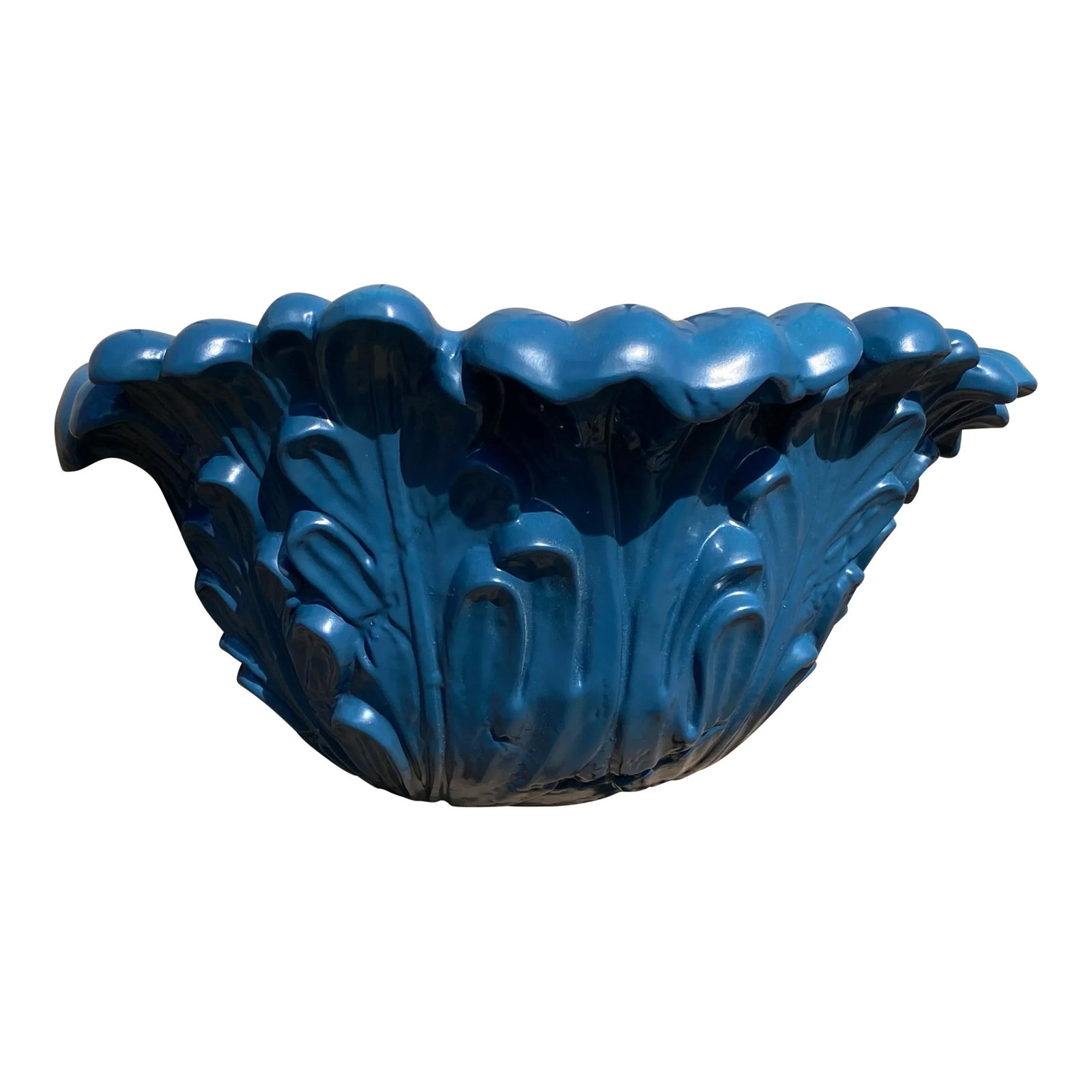Vintage Ceramic Leaf Light Wall Sconces- Newly Lacquered Finish. - 6