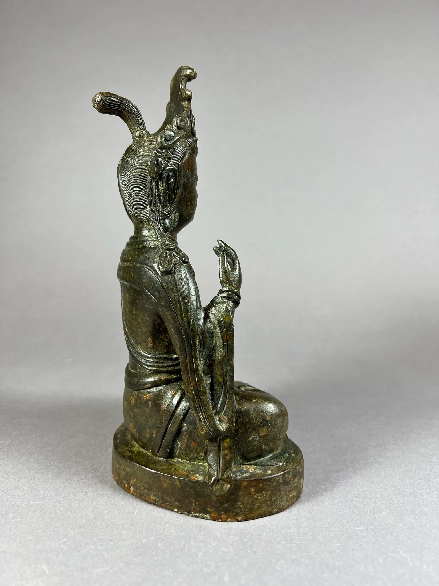 1920s Seated Bronze Bodhisattva - 4