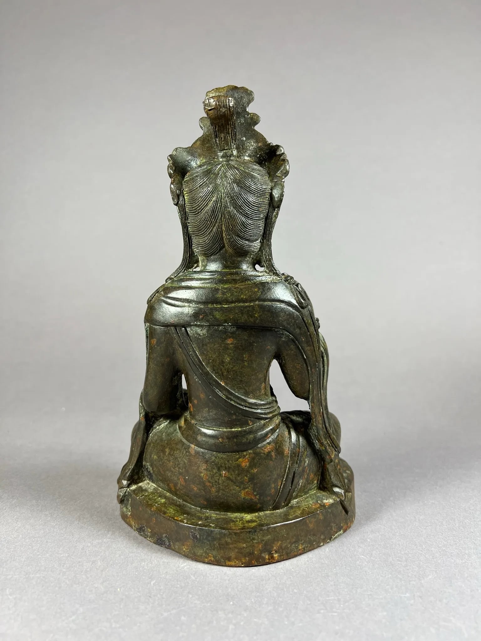 1920s Seated Bronze Bodhisattva - 5