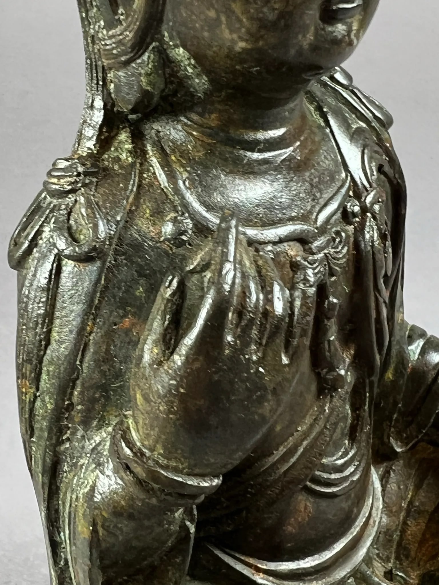 1920s Seated Bronze Bodhisattva - 6