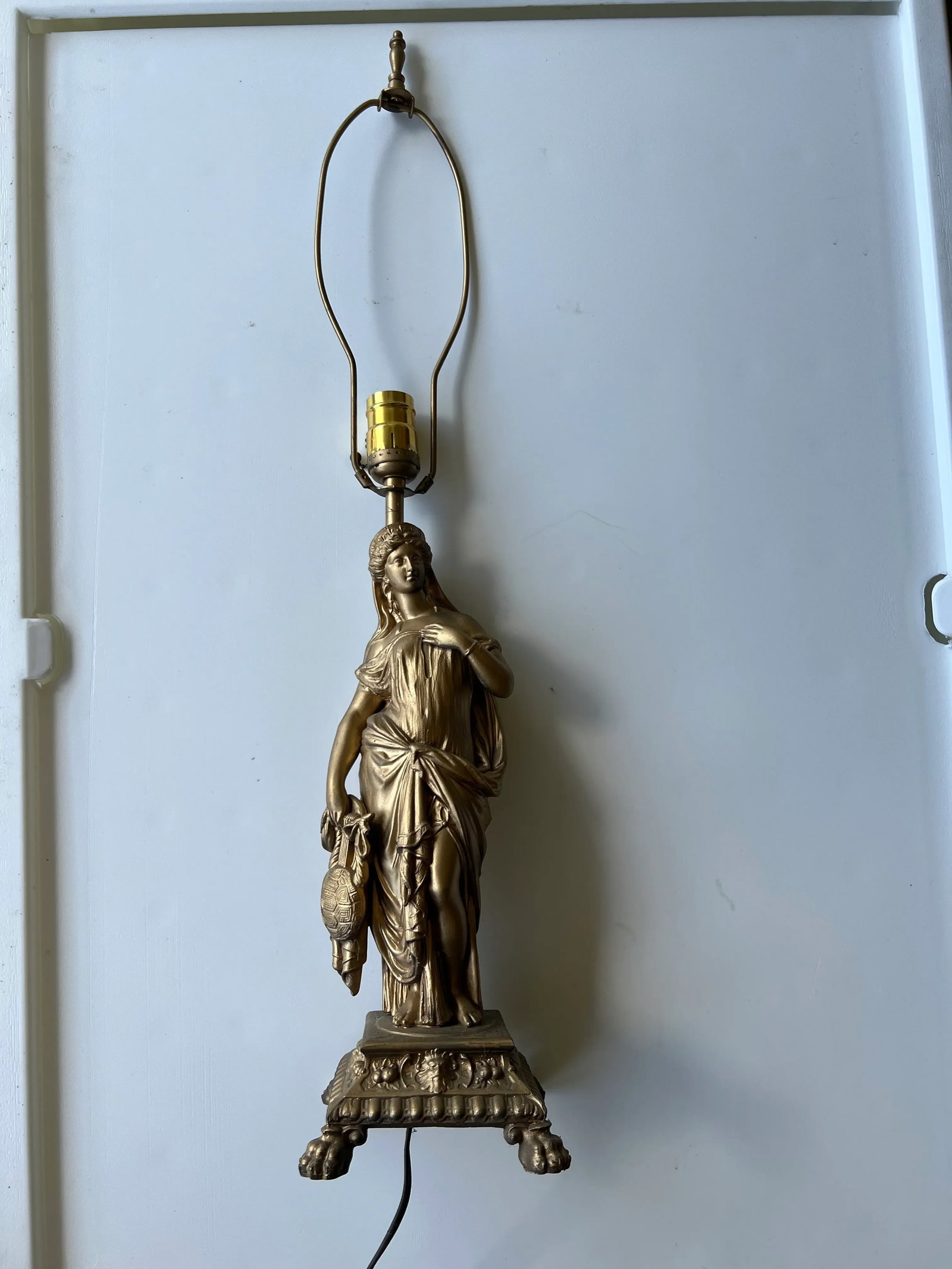 1950s Gold Grecian Ladies Lamps - a Pair - 3