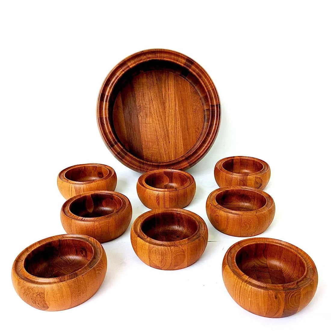 1960s Digsmed Staved Teak Wood Bowls, Set of 9 - 2