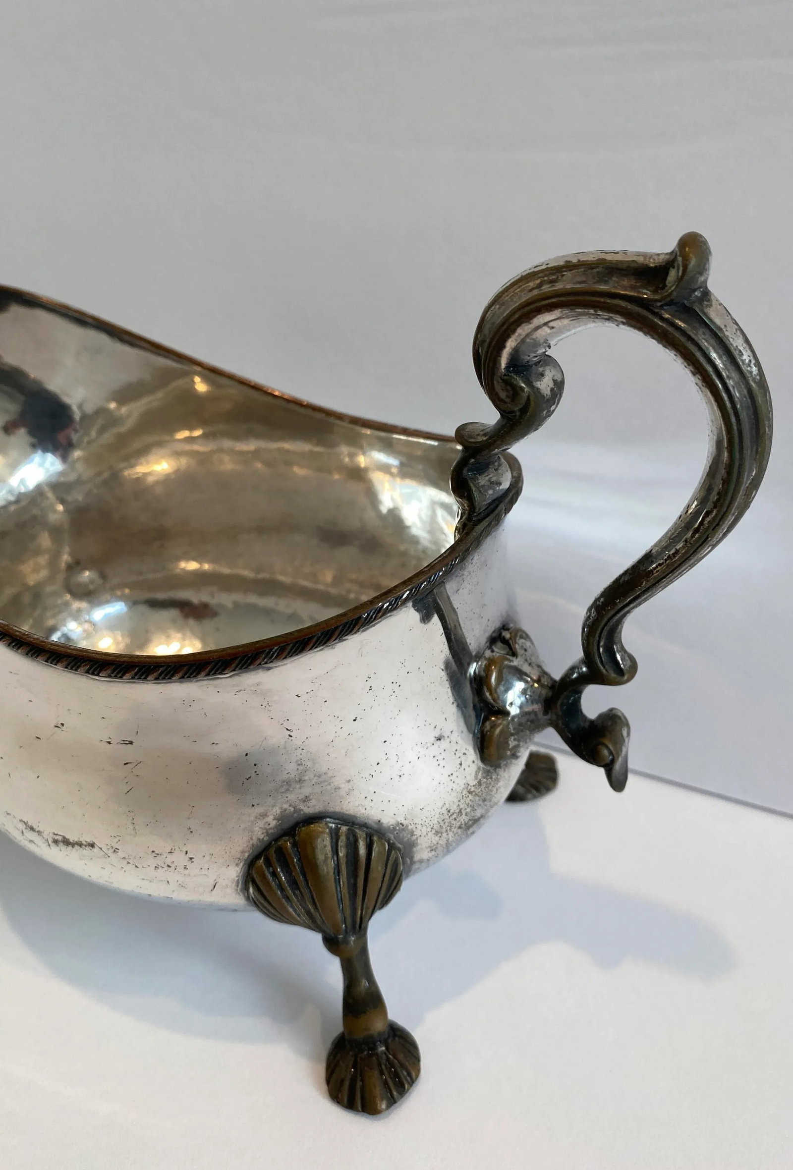 Old Sheffield Silverplate Armorial Sauce Boat - 5