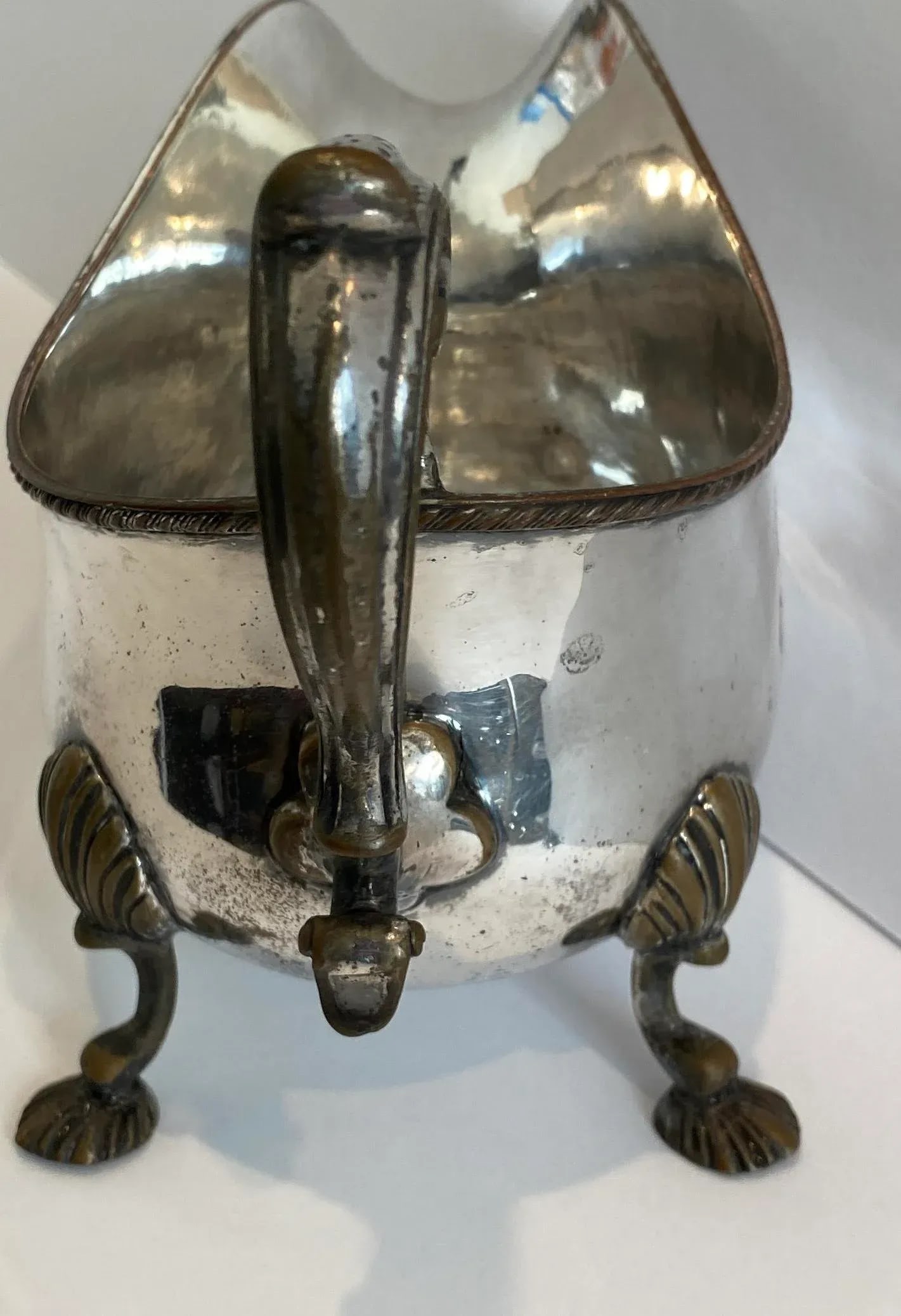 Old Sheffield Silverplate Armorial Sauce Boat - 6