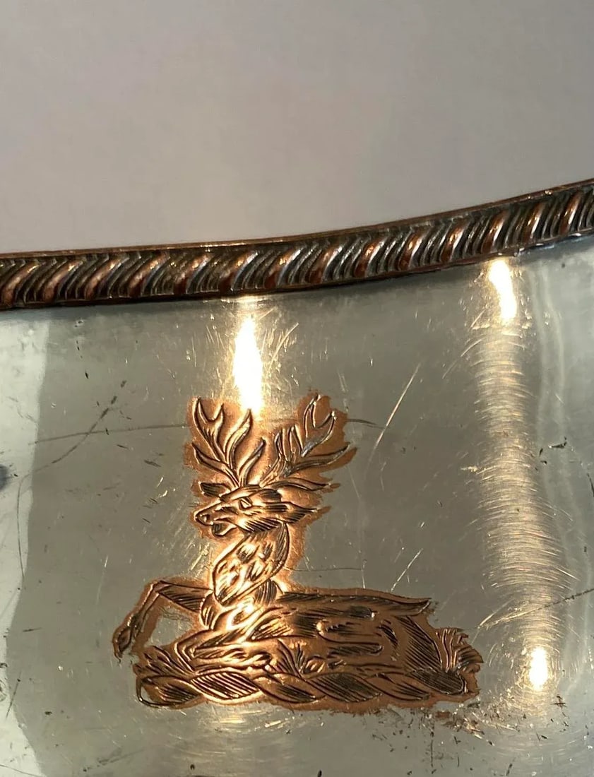 Old Sheffield Silverplate Armorial Sauce Boat - 9