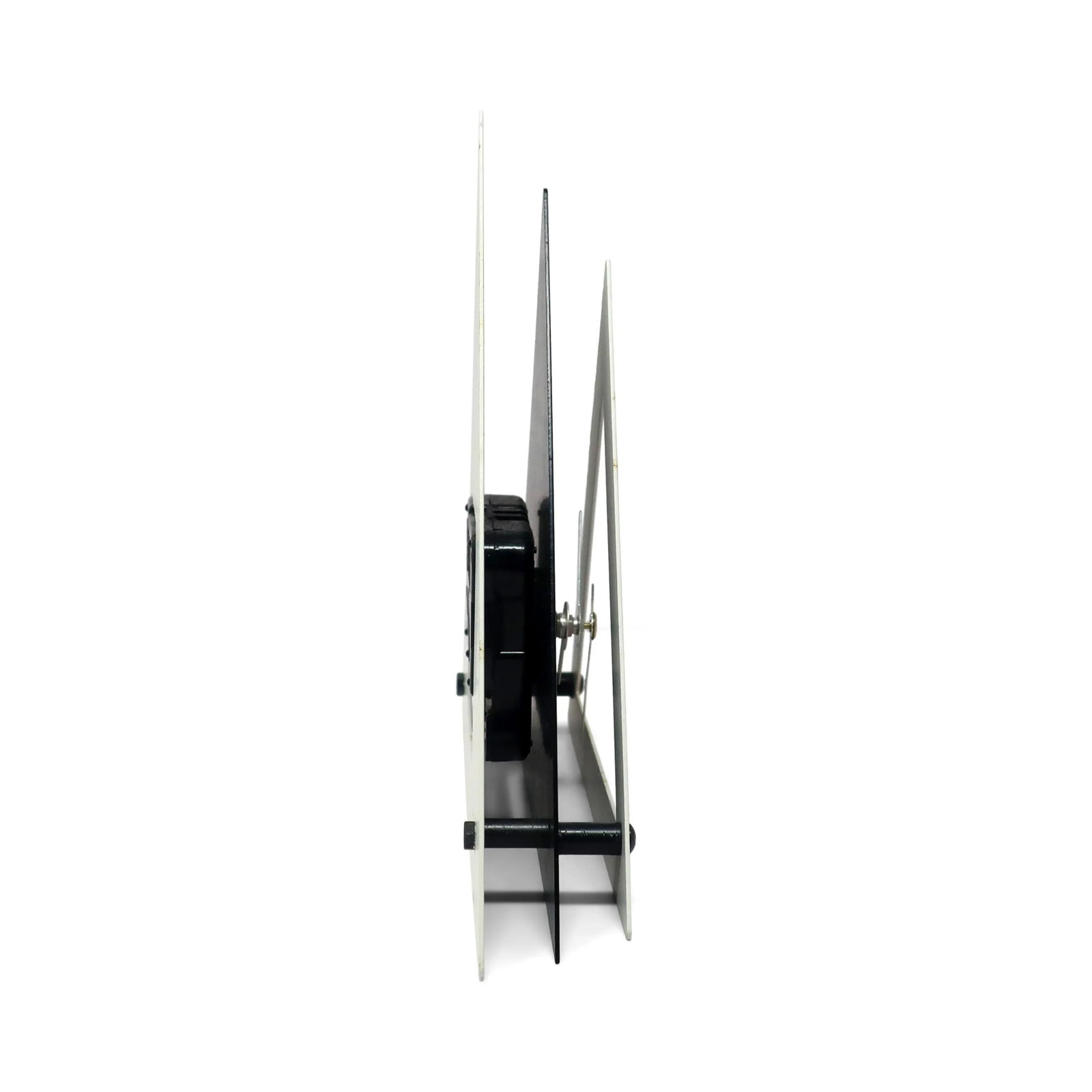 1980s Black & White Stacked Desk or Mantel Clock - 5