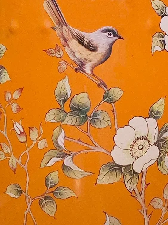 Asian Style Orange Garden Stool - 4