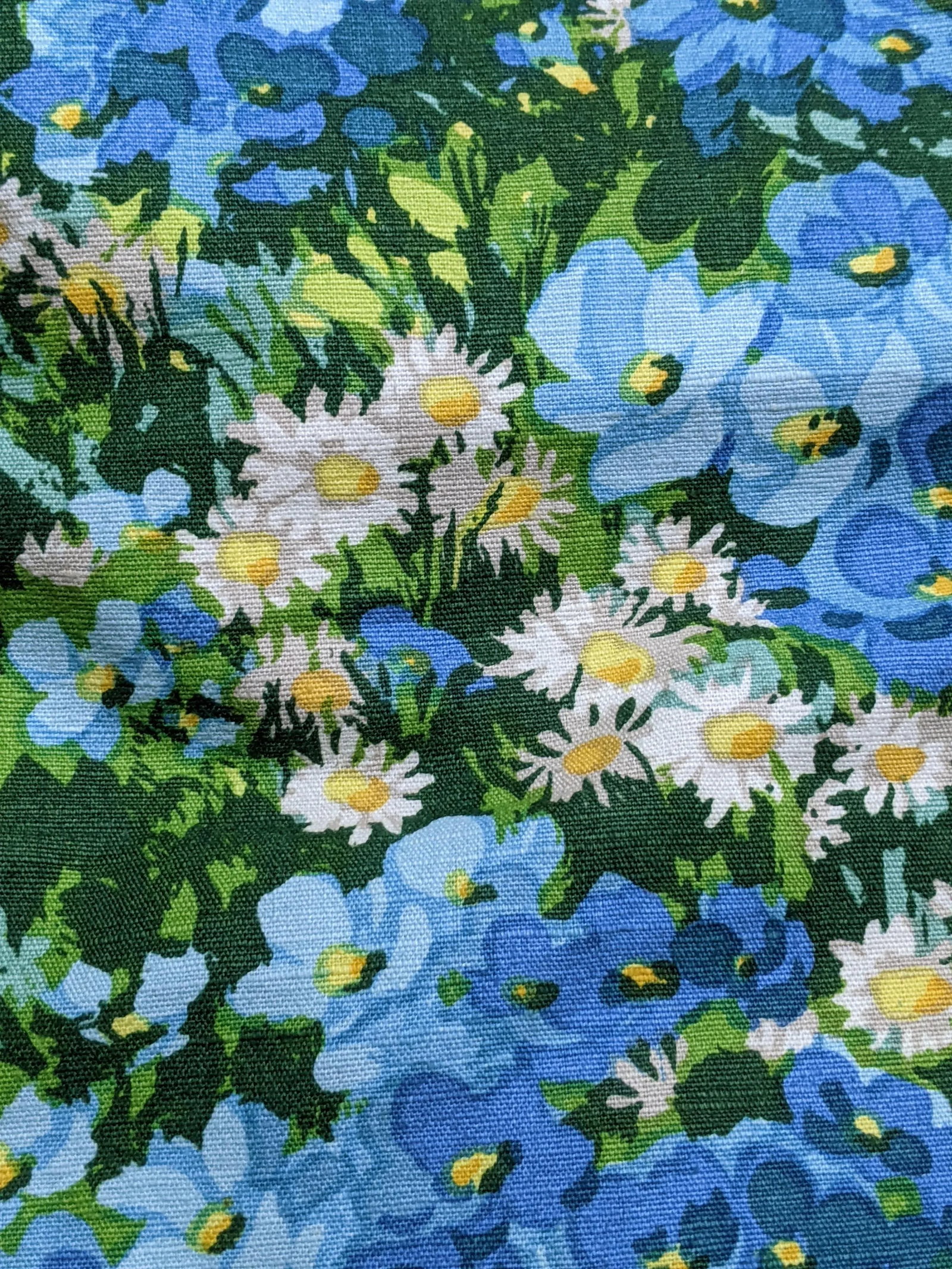 Vintage 1960s Brunschwig and Fils Hand Printed Impressionist Floral Upholstery Fabric 1+ Yard - 8