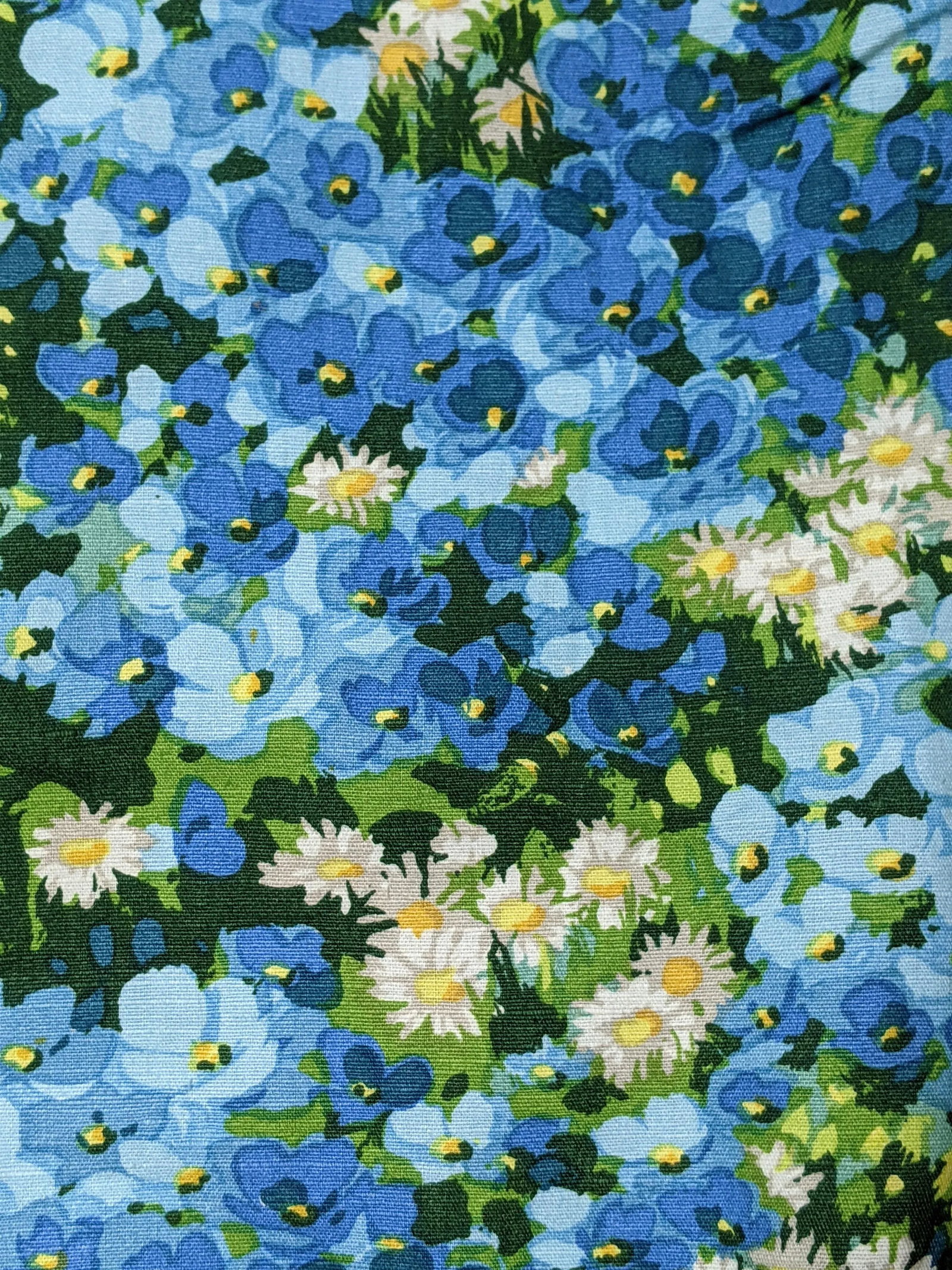 Vintage 1960s Brunschwig and Fils Hand Printed Impressionist Floral Upholstery Fabric 1+ Yard - 9