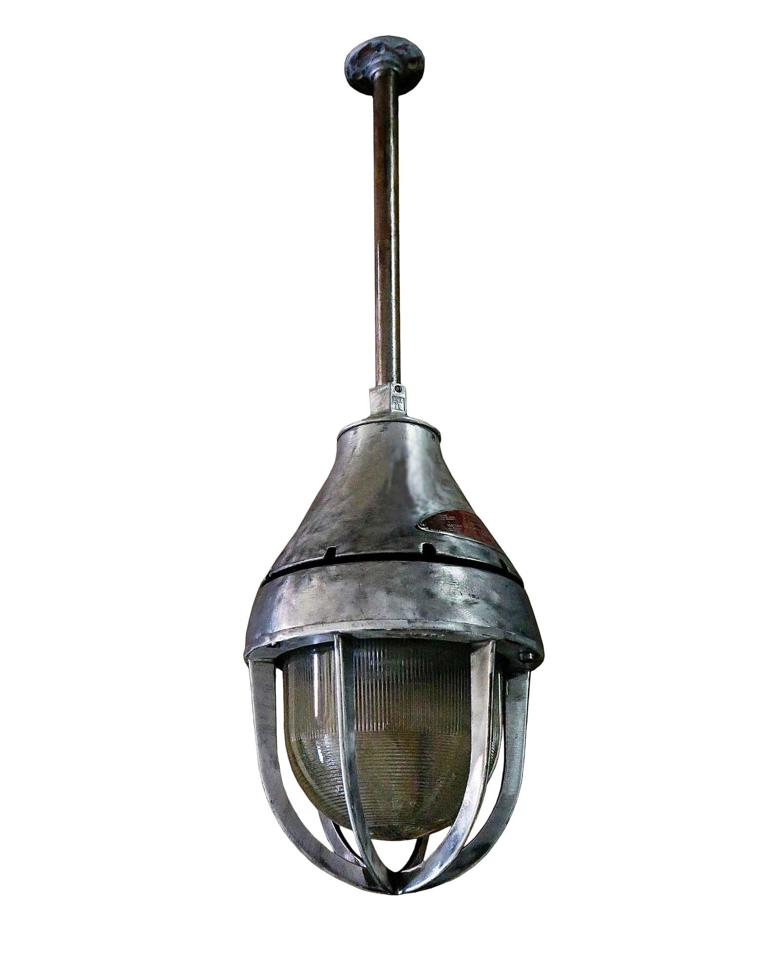 Vintage Industrial Steel Pendant Light Fixture (1 of 4)