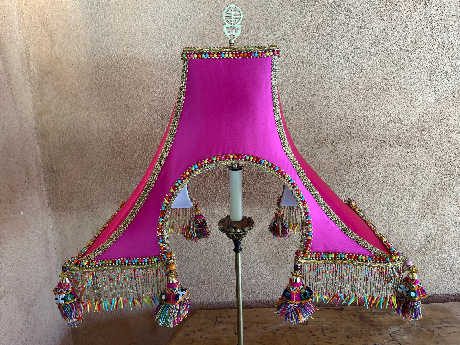 Contemporary Penny Long Couture Eiffel Tower Lamp Shade. - 11