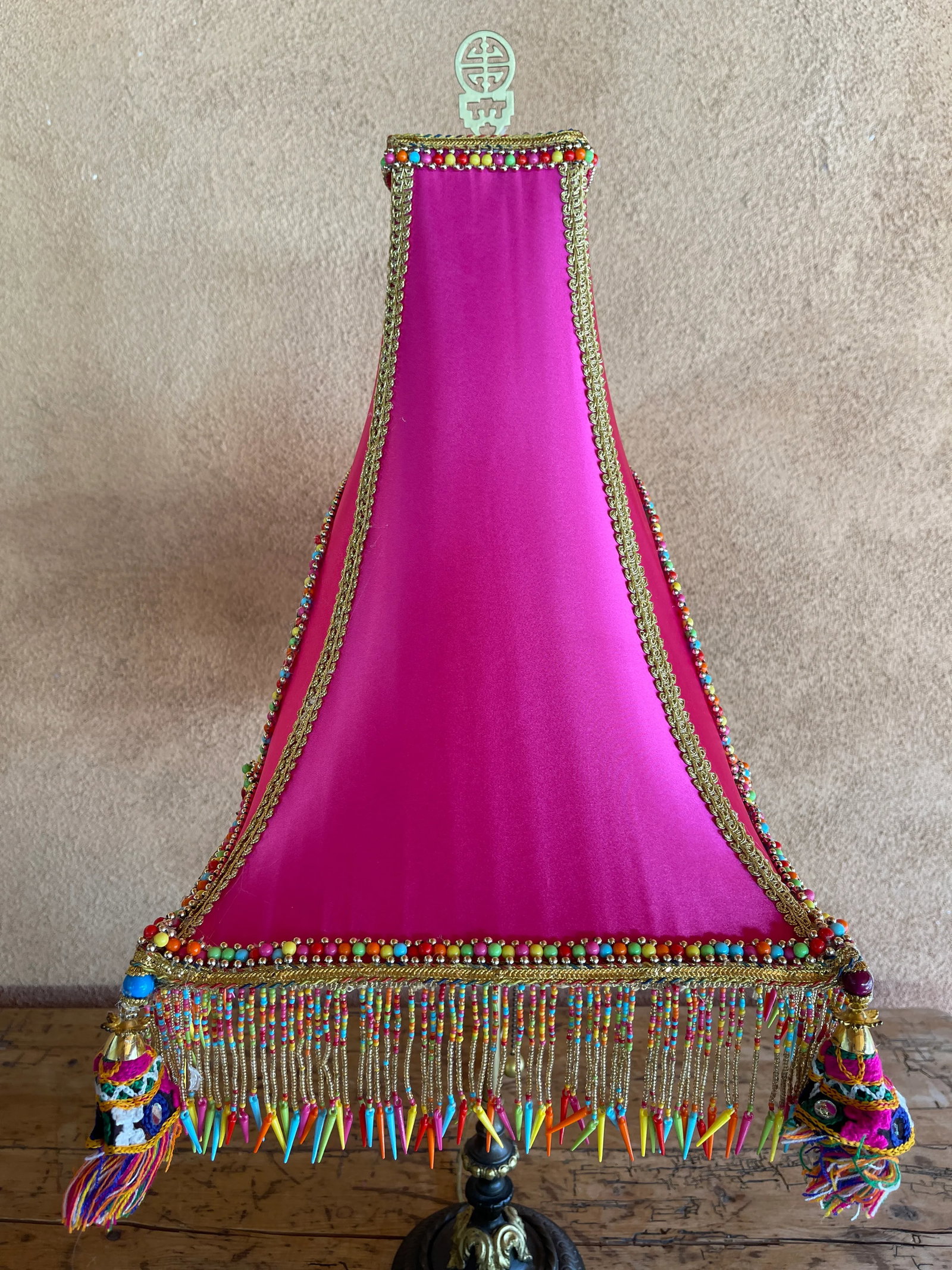 Contemporary Penny Long Couture Eiffel Tower Lamp Shade. - 2