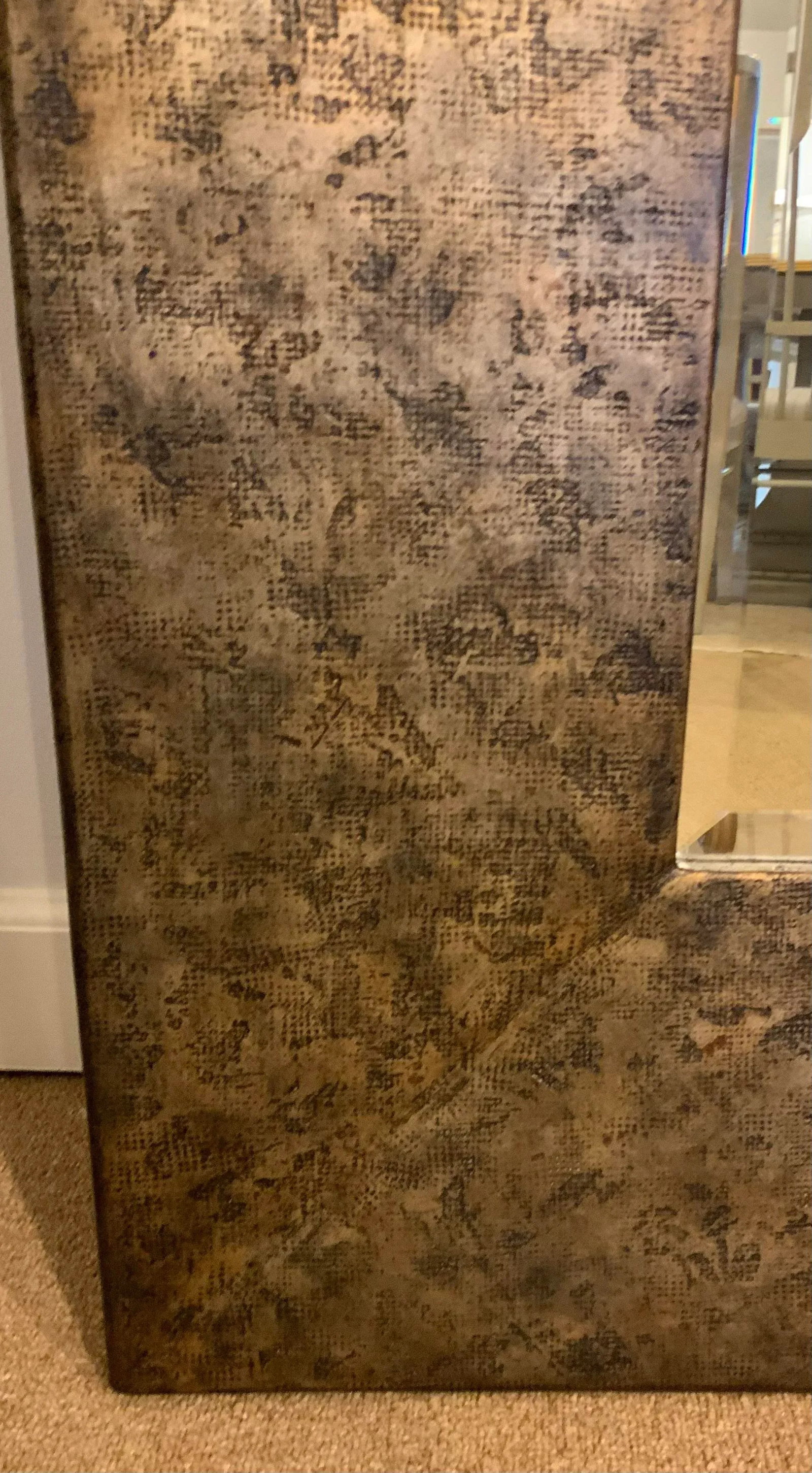 John Richard Modern Textured Bronze Finished Oversized Floor Mirror - 4