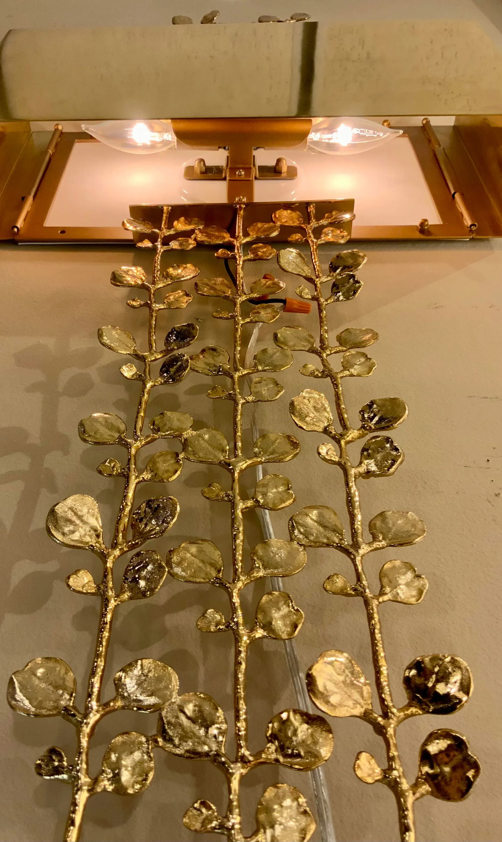 Global Views Modern Brass Bauhinia Sconces Pair - 5