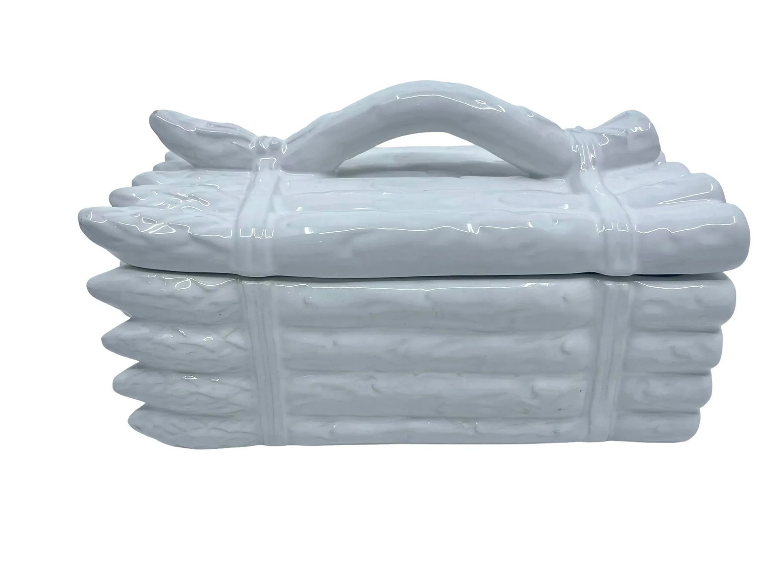 1970s Vintage Decorative Asparagus Covered Dish Made in Portugal - 7